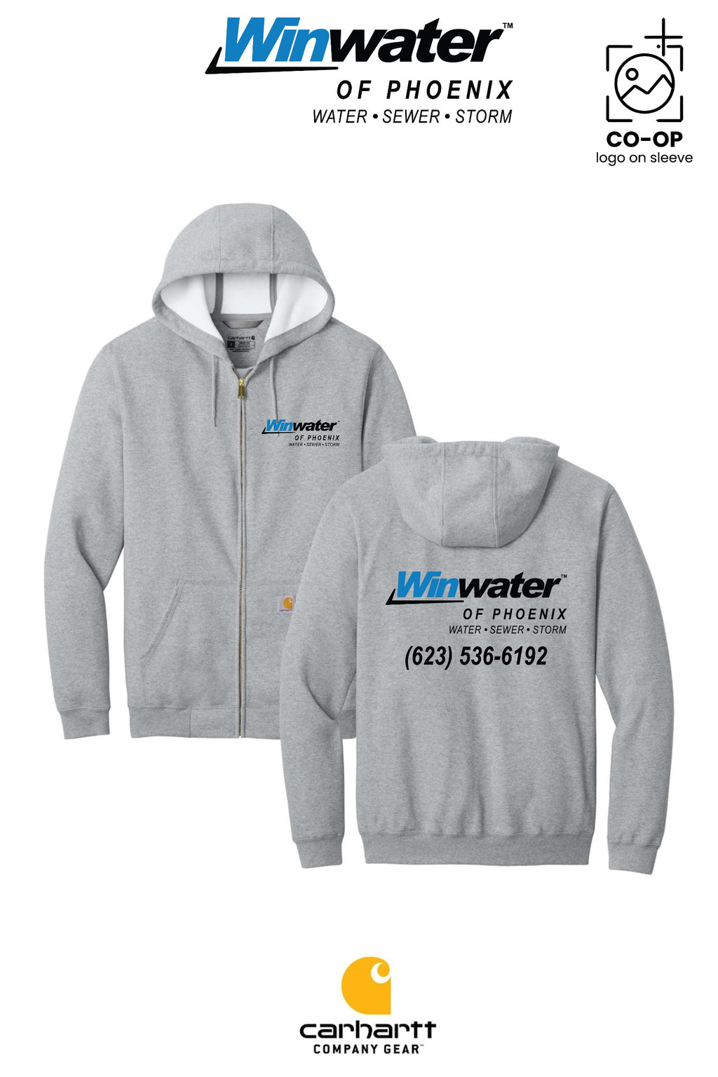 Carhartt® Midweight Hooded Zip-Front Sweatshirt - Winwater of Phoenix