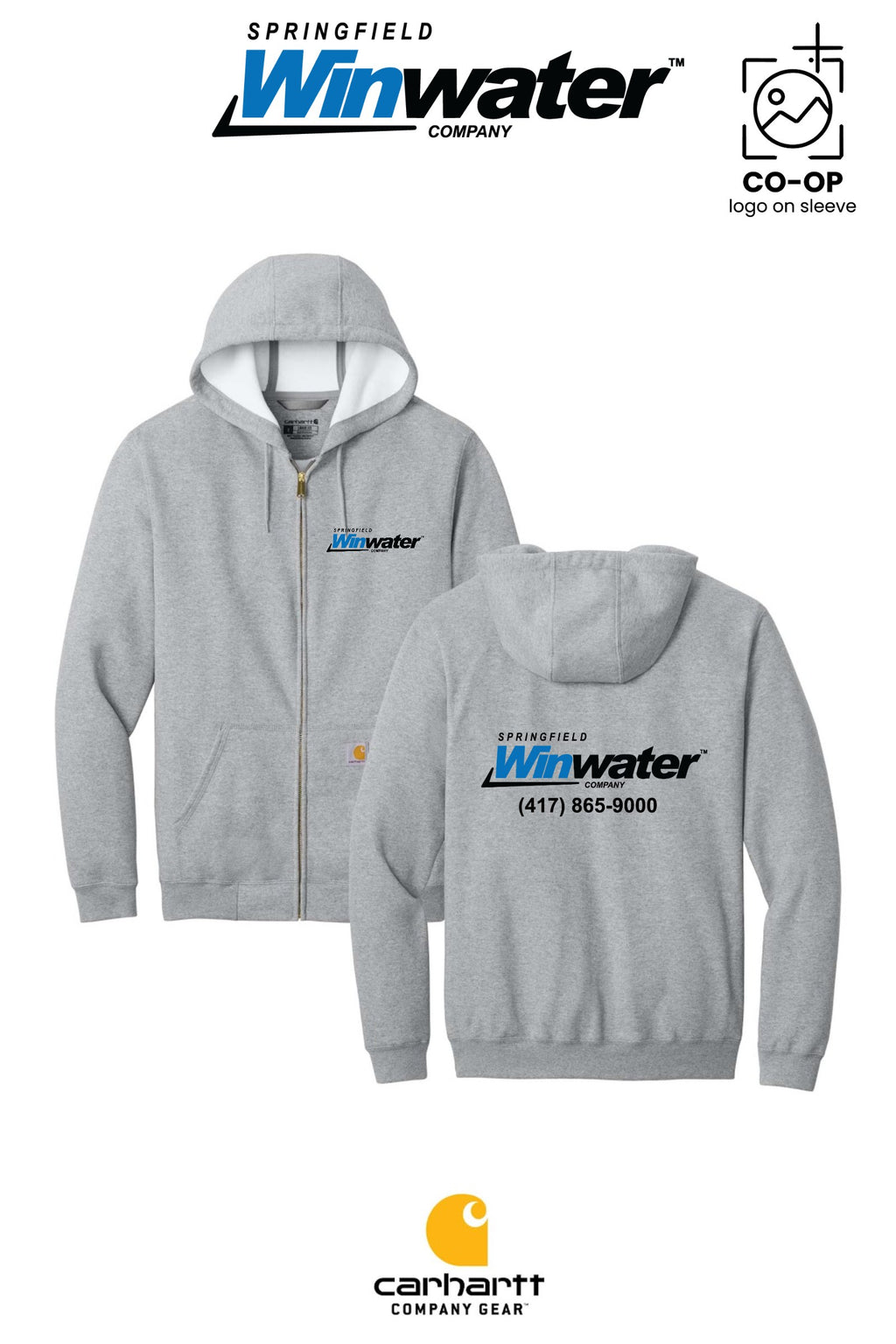 Carhartt® Midweight Hooded Zip-Front Sweatshirt - Springfield Winwater