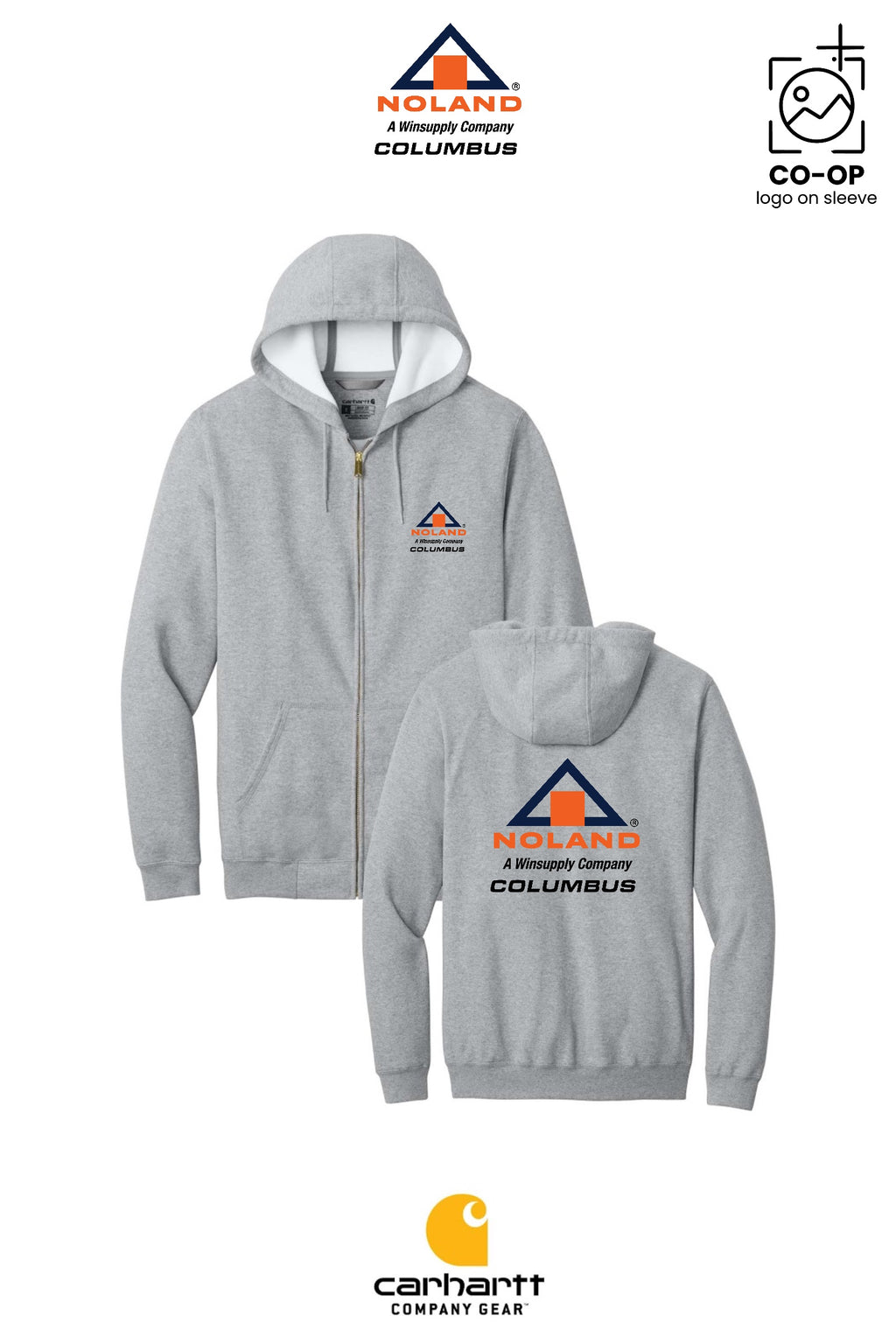 Carhartt® Midweight Hooded Zip-Front Sweatshirt - Columbus Noland