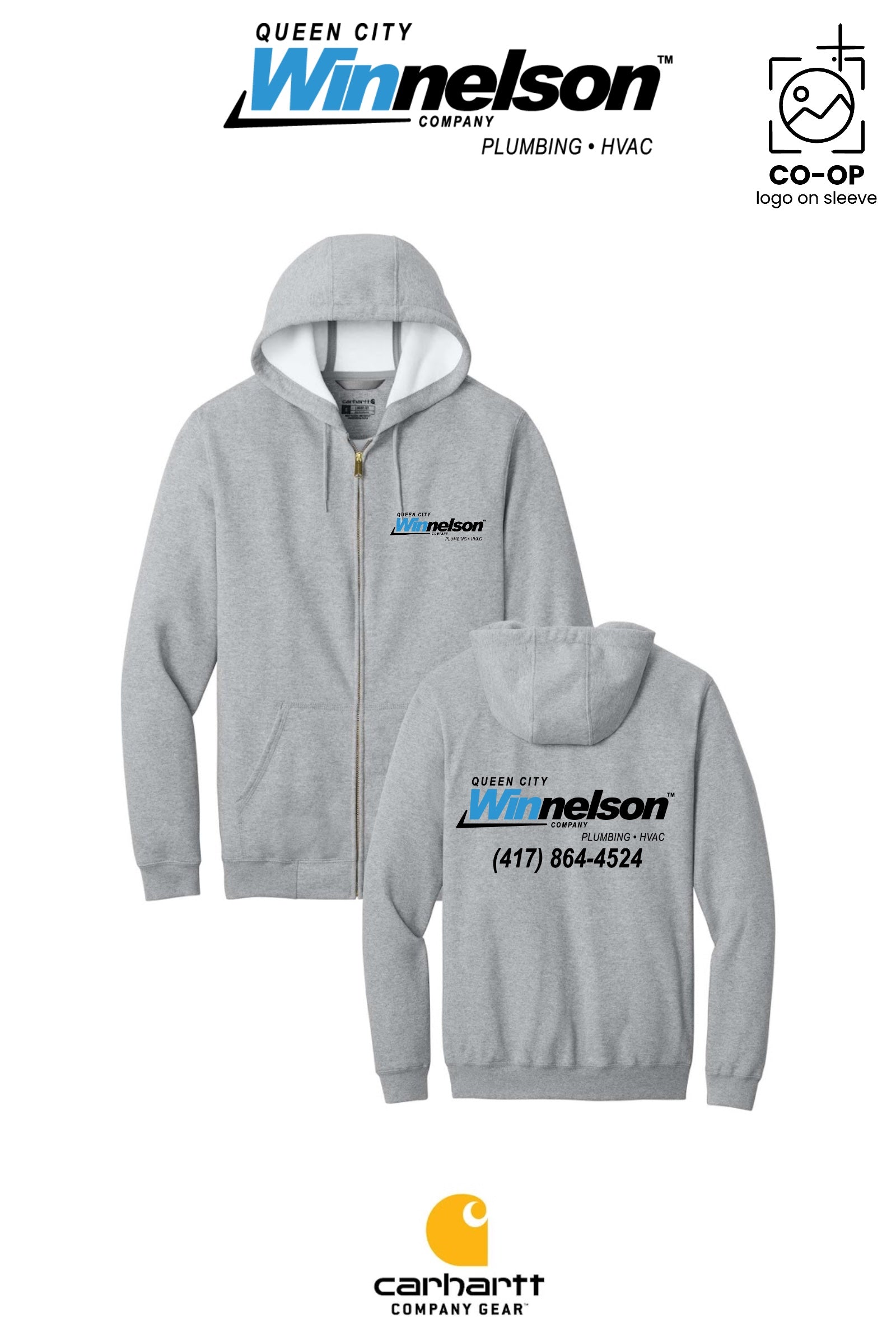 Carhartt® Midweight Hooded Zip-Front Sweatshirt - Queen City Winnelson