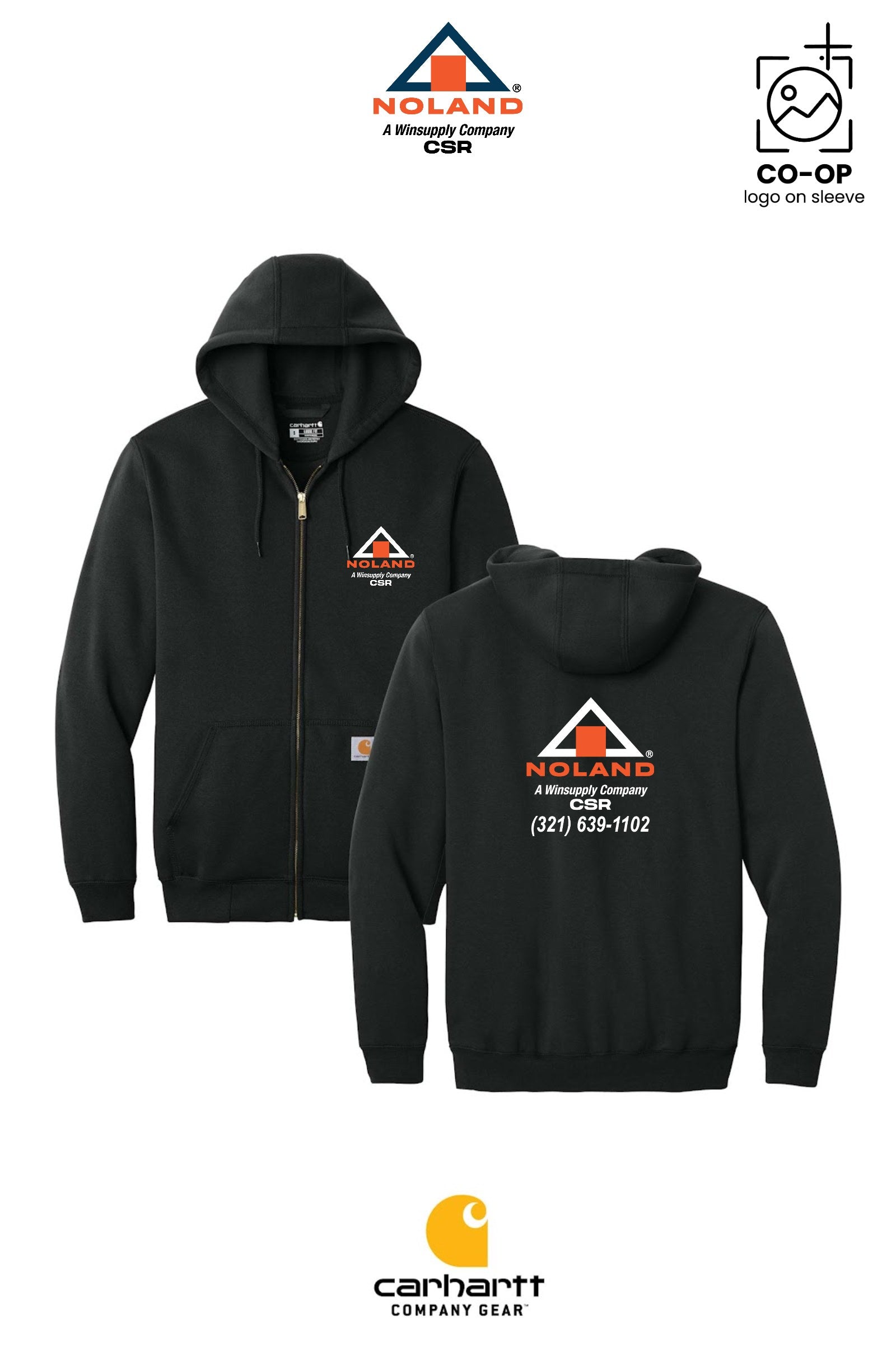 Carhartt® Midweight Hooded Zip-Front Sweatshirt - Noland CSR