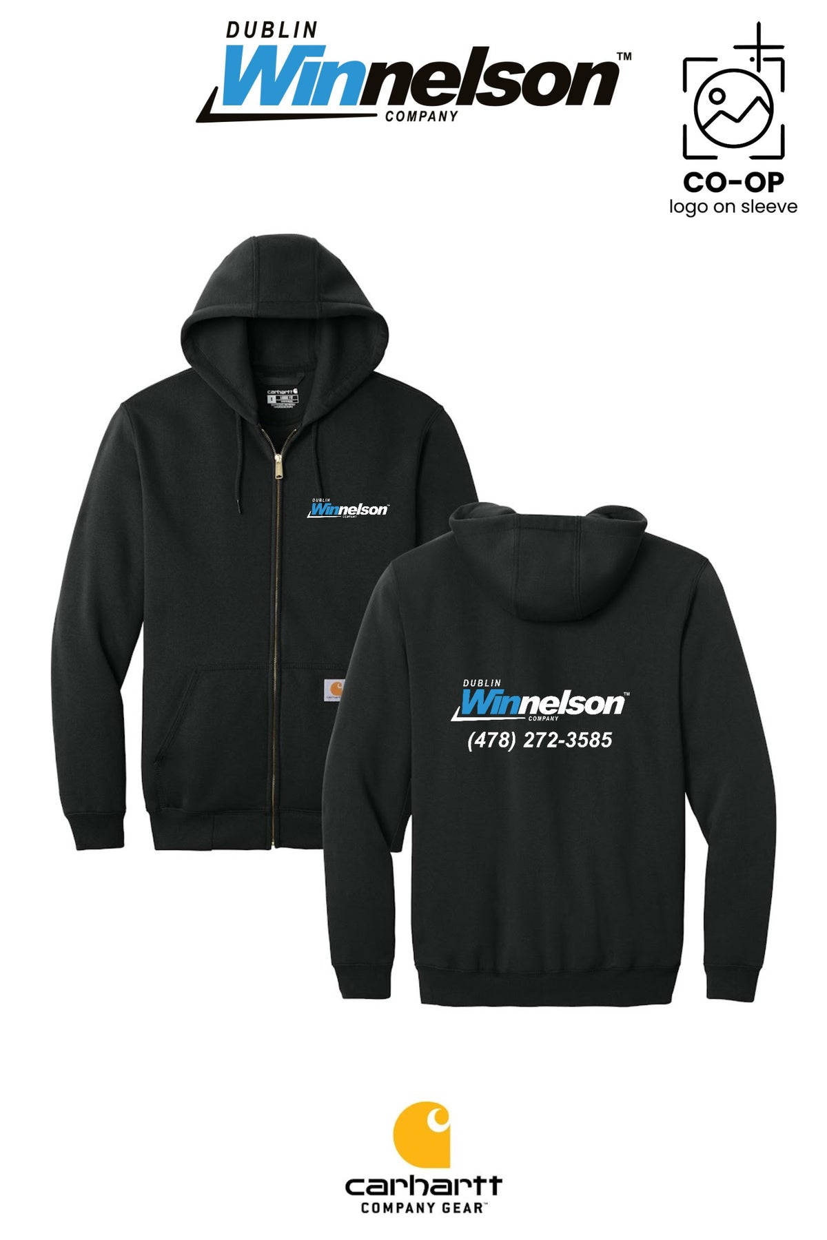 Carhartt® Midweight Hooded Zip-Front Sweatshirt - Dublin Winnelson
