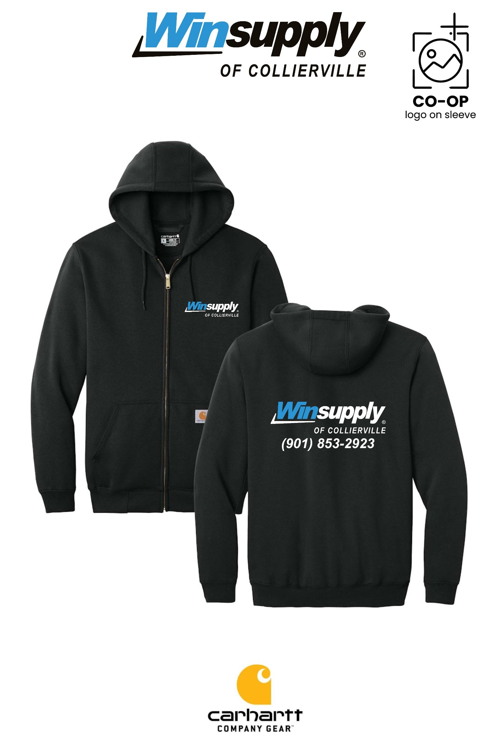 Carhartt® Midweight Hooded Zip-Front Sweatshirt - Winston Salem Noland