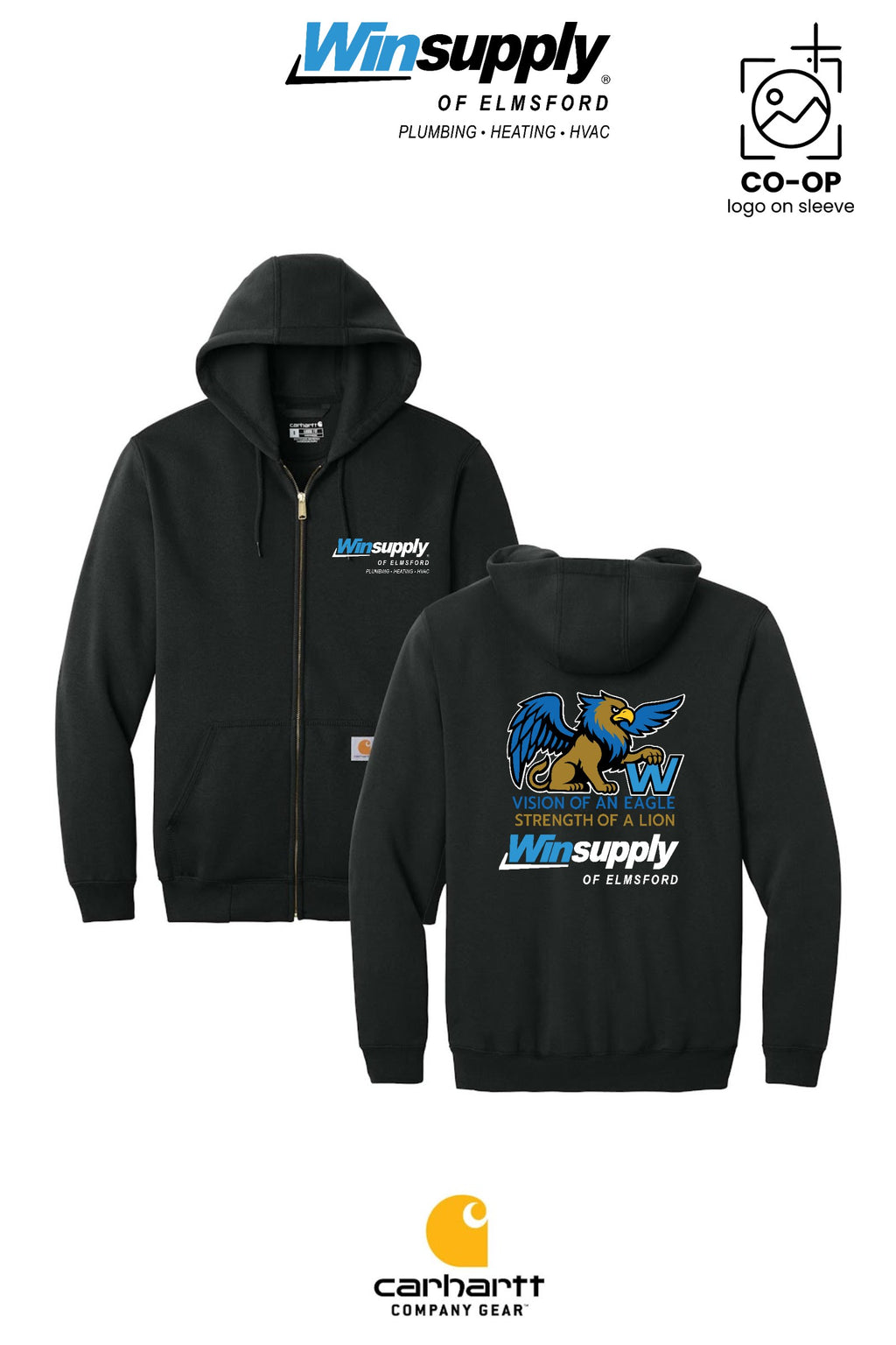 Carhartt® Midweight Hooded Zip-Front Sweatshirt - Winsupply of Elmsford