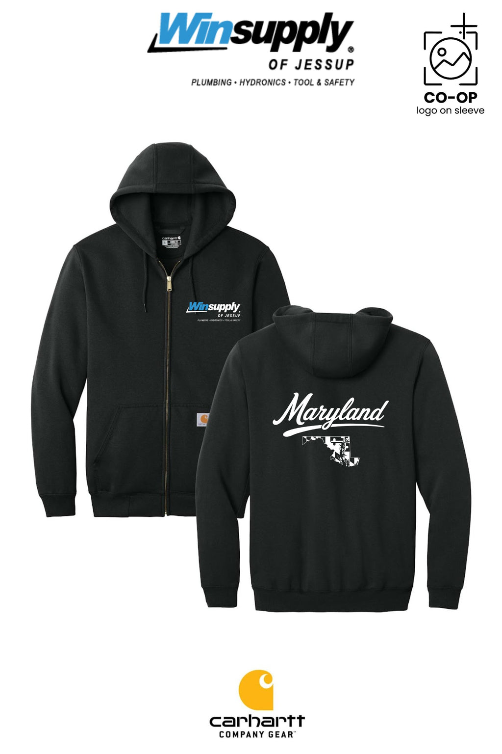Carhartt® Midweight Hooded Zip-Front Sweatshirt - Winsupply of Jessup