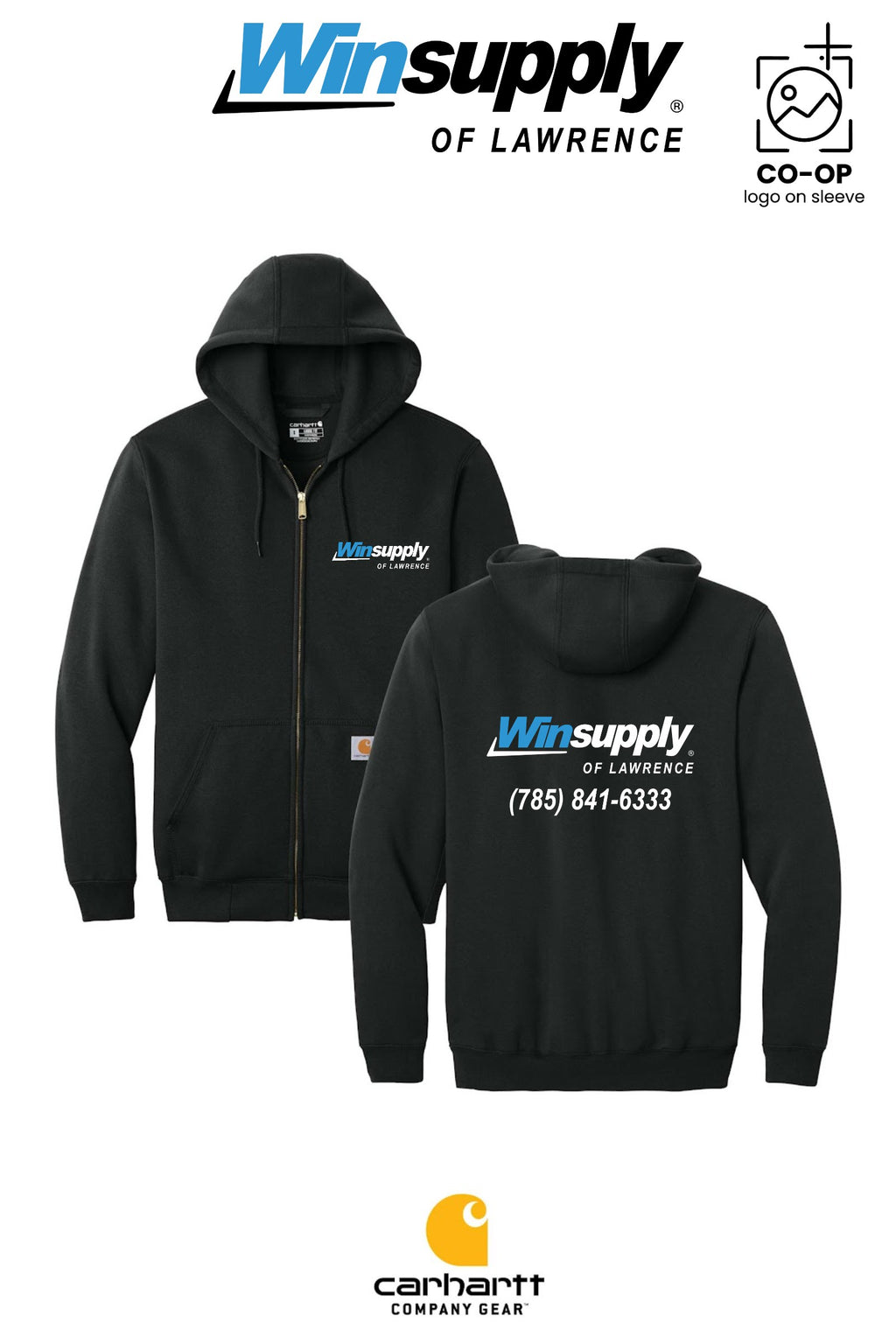 Carhartt® Midweight Hooded Zip-Front Sweatshirt - Winsupply of Lawrence