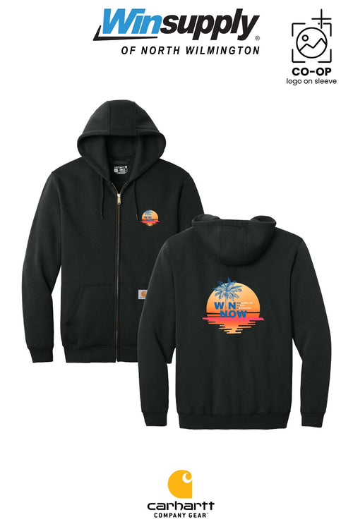 "WIN NOW" Carhartt® Midweight Hooded Zip-Front Sweatshirt - Winsupply N Wilmington NC (Copy)