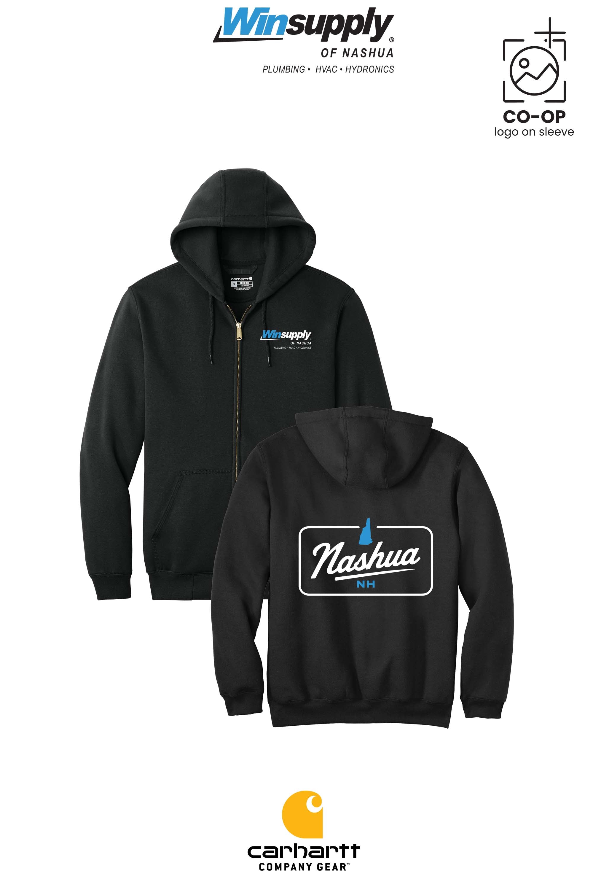 Carhartt® Midweight Hooded Zip-Front Sweatshirt - Winsupply of Nashua