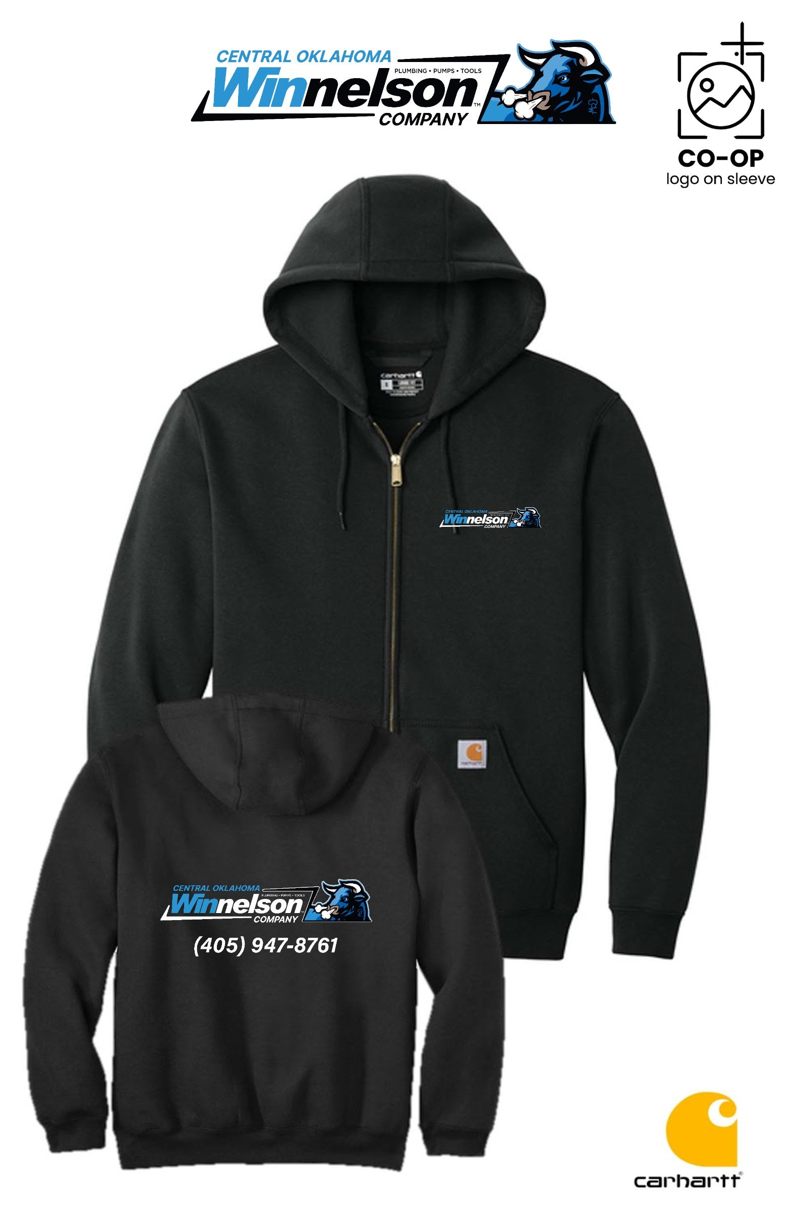 Carhartt® Midweight Hooded Zip-Front Sweatshirt - Winnelson Central Oklahoma