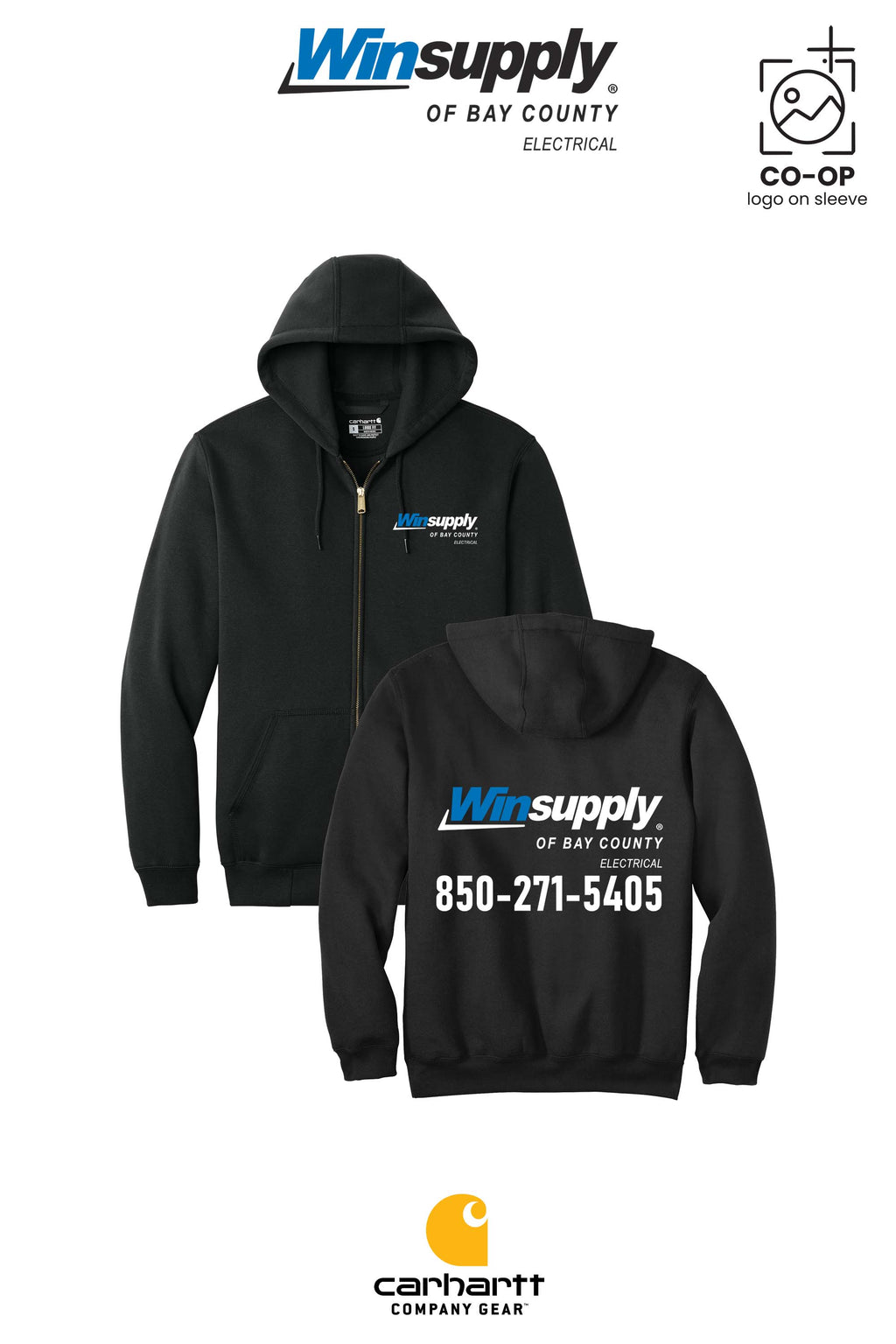 Carhartt® Midweight Hooded Zip-Front Sweatshirt - Winsupply Bay County FL