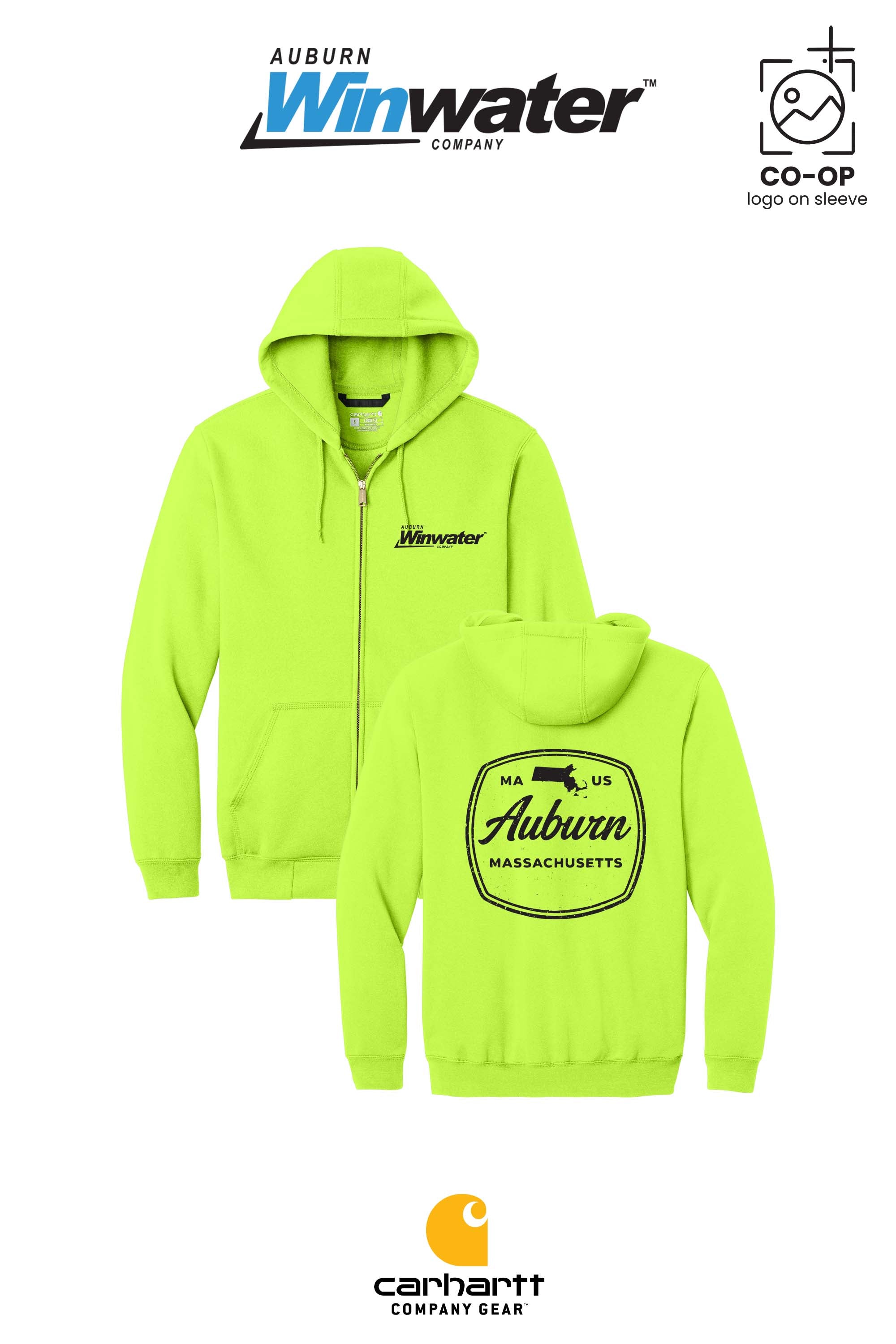 Carhartt® Midweight Hooded Zip-Front Sweatshirt - Auburn Winwater