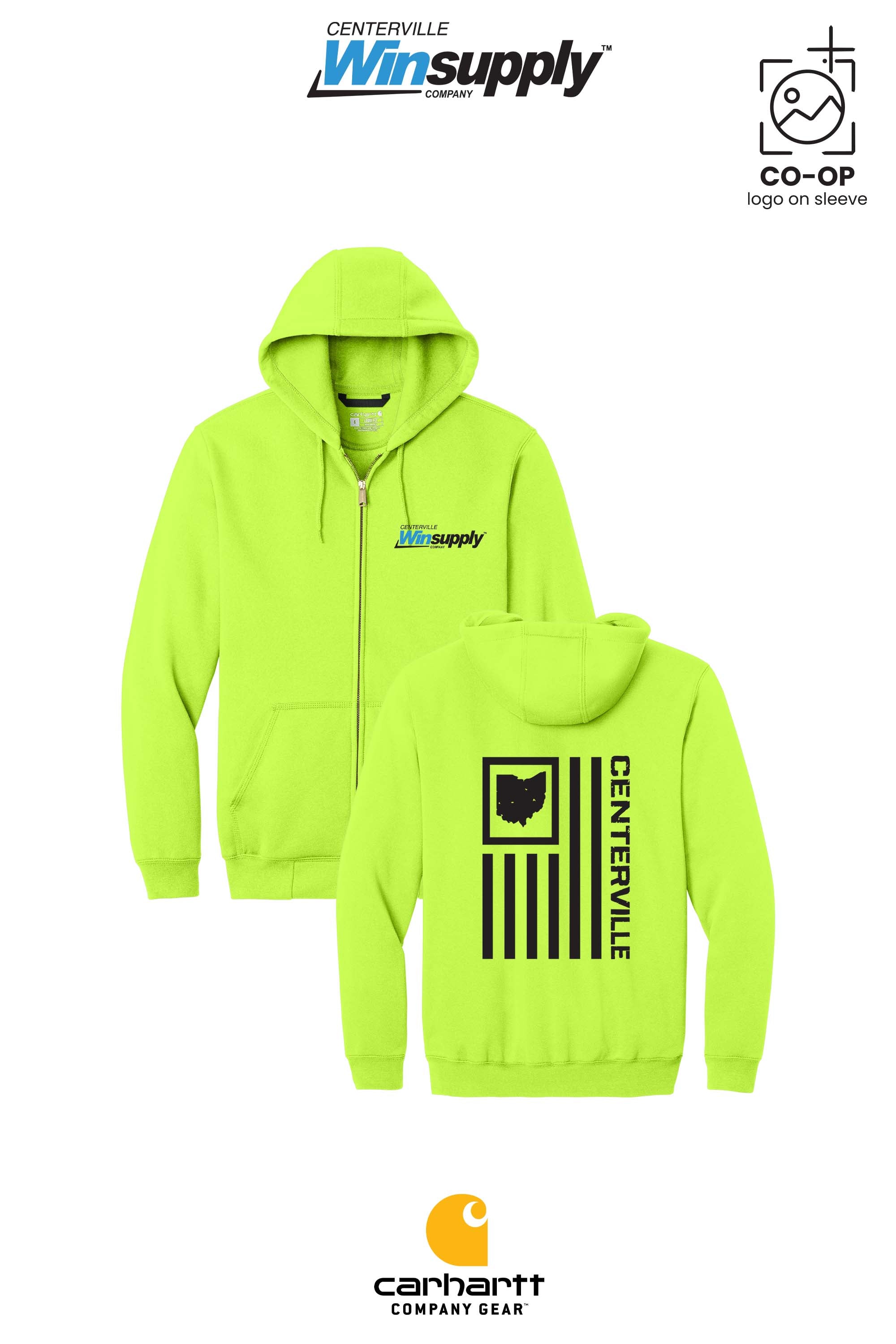 Carhartt® Midweight Hooded Zip-Front Sweatshirt - Winsupply Centerville OH