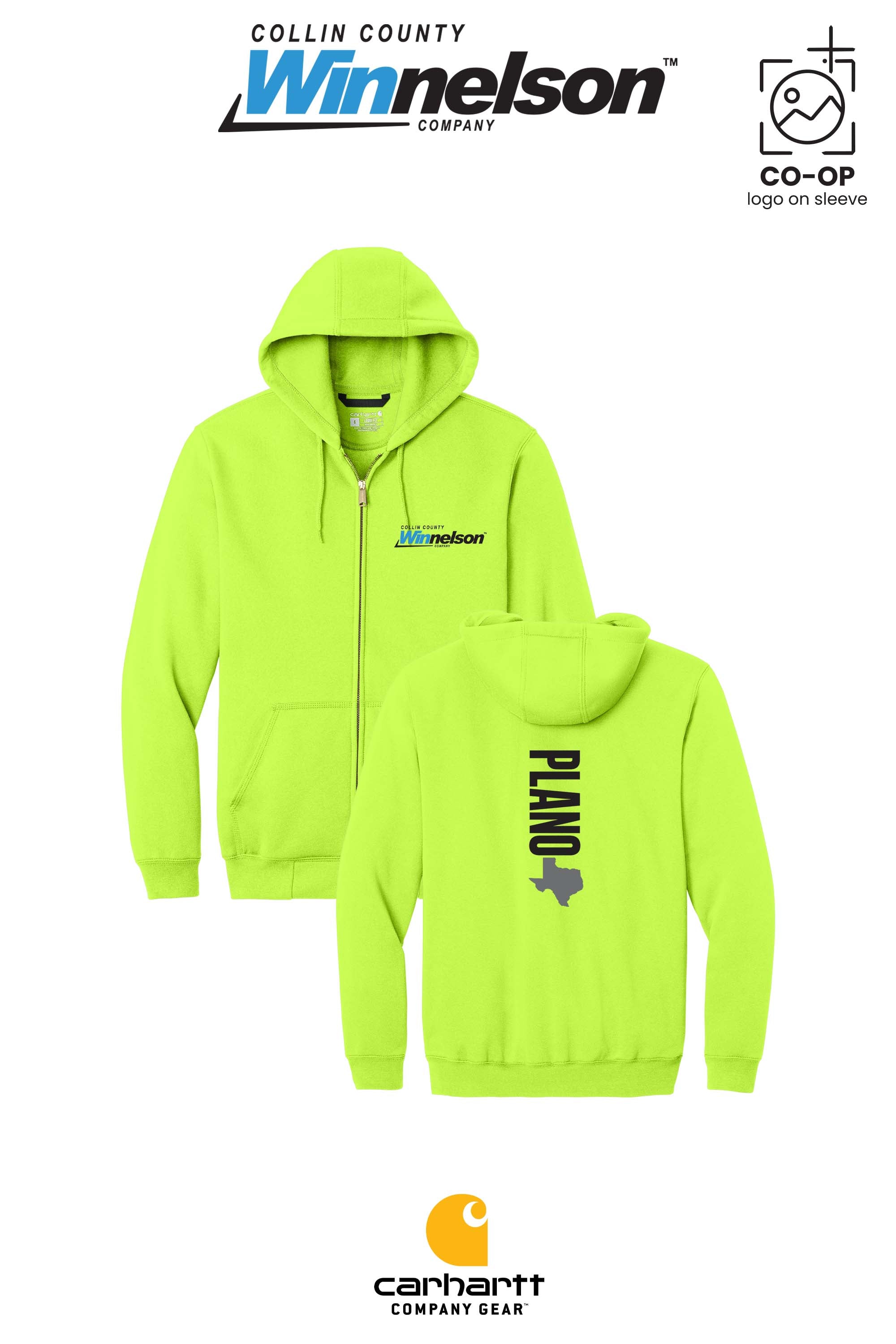 Carhartt® Midweight Hooded Zip-Front Sweatshirt - Collin County Winnelson