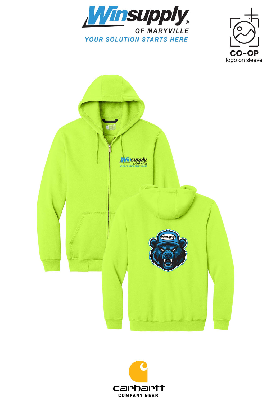 Carhartt® Midweight Hooded Zip-Front Sweatshirt - Winsupply of Maryville