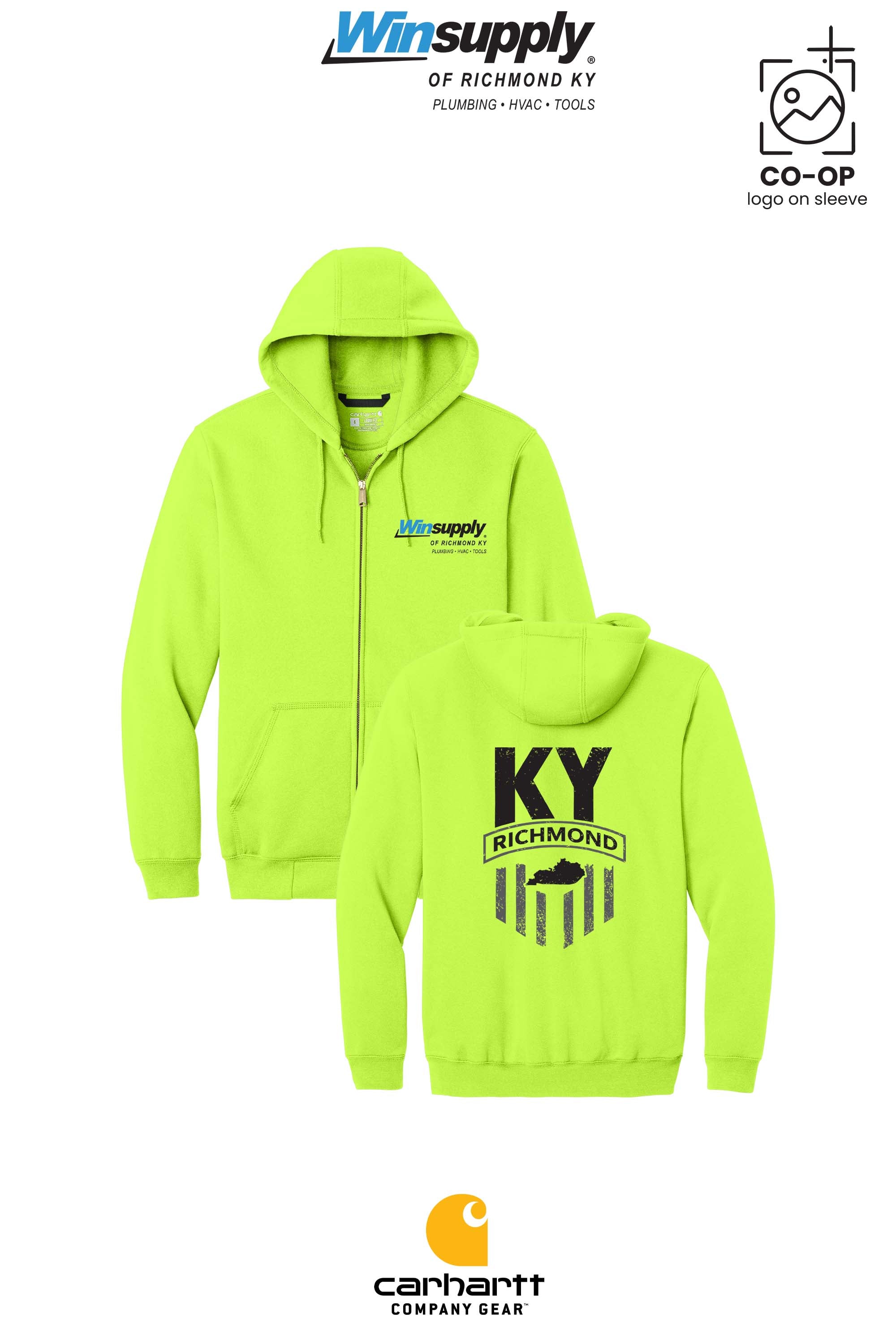 Carhartt® Midweight Hooded Zip-Front Sweatshirt - Winsupply of Richmond KY