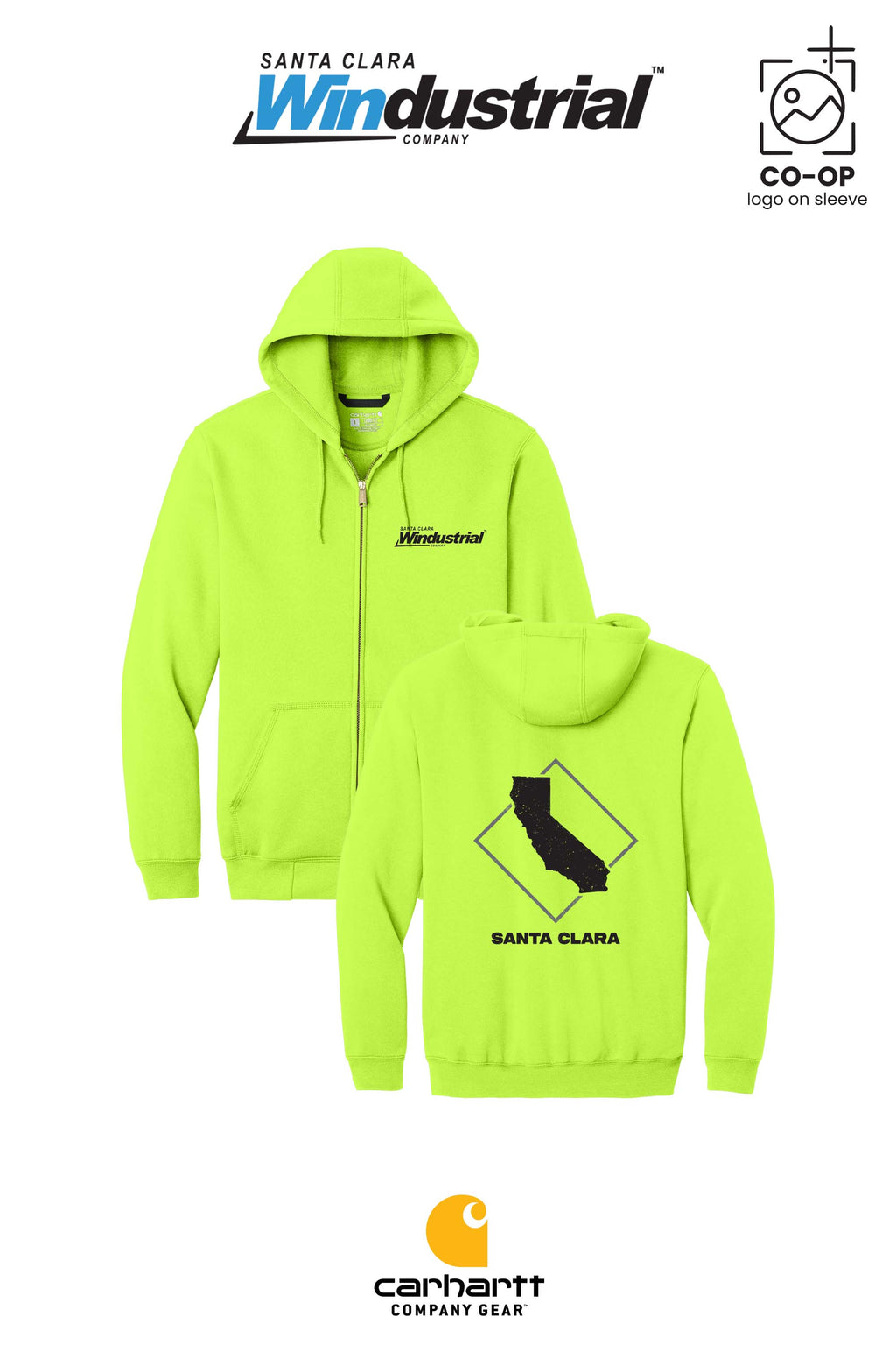 Carhartt® Midweight Hooded Zip-Front Sweatshirt - Santa Clara Windustrial