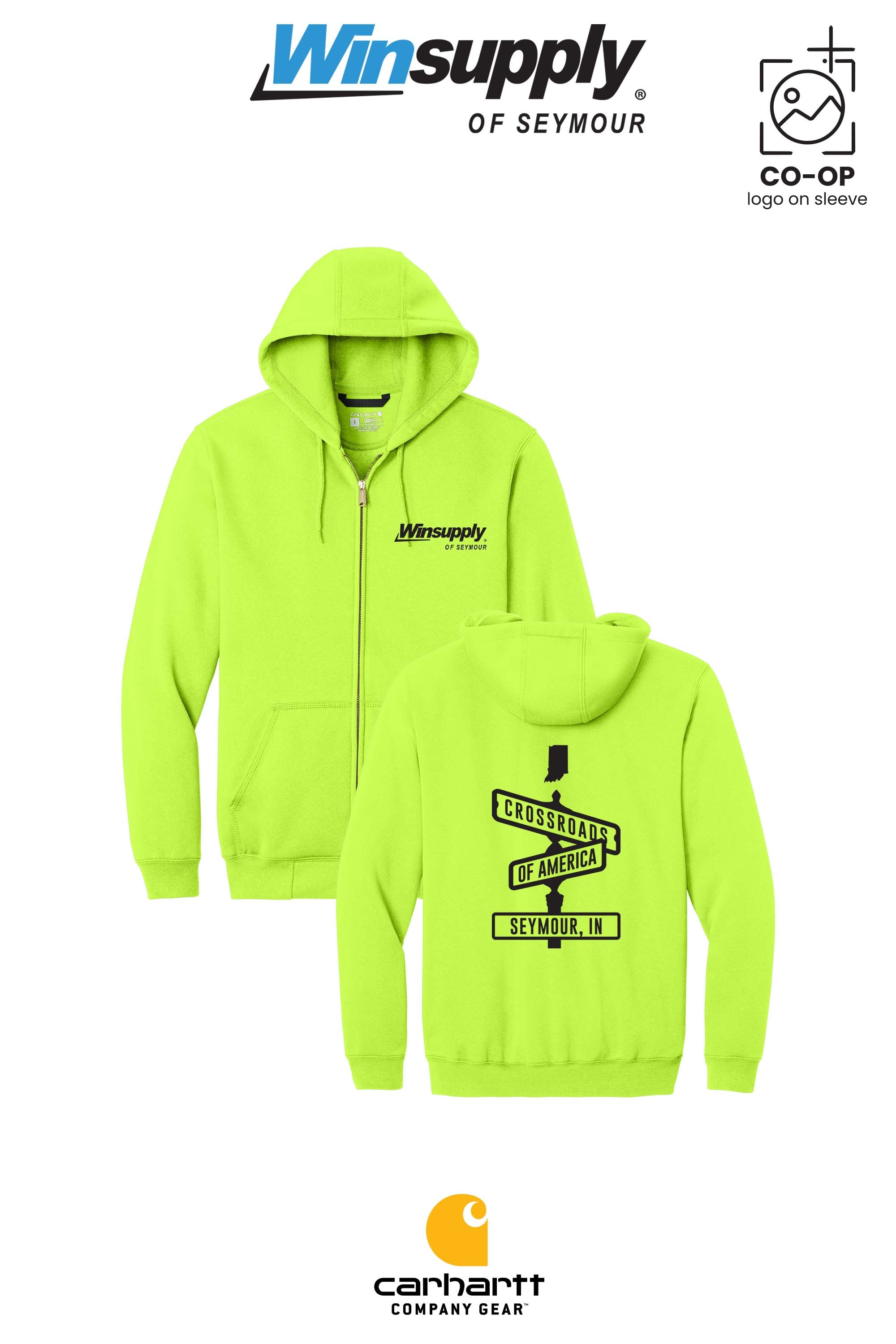 Carhartt® Midweight Hooded Zip-Front Sweatshirt - Winsupply of Seymour IN