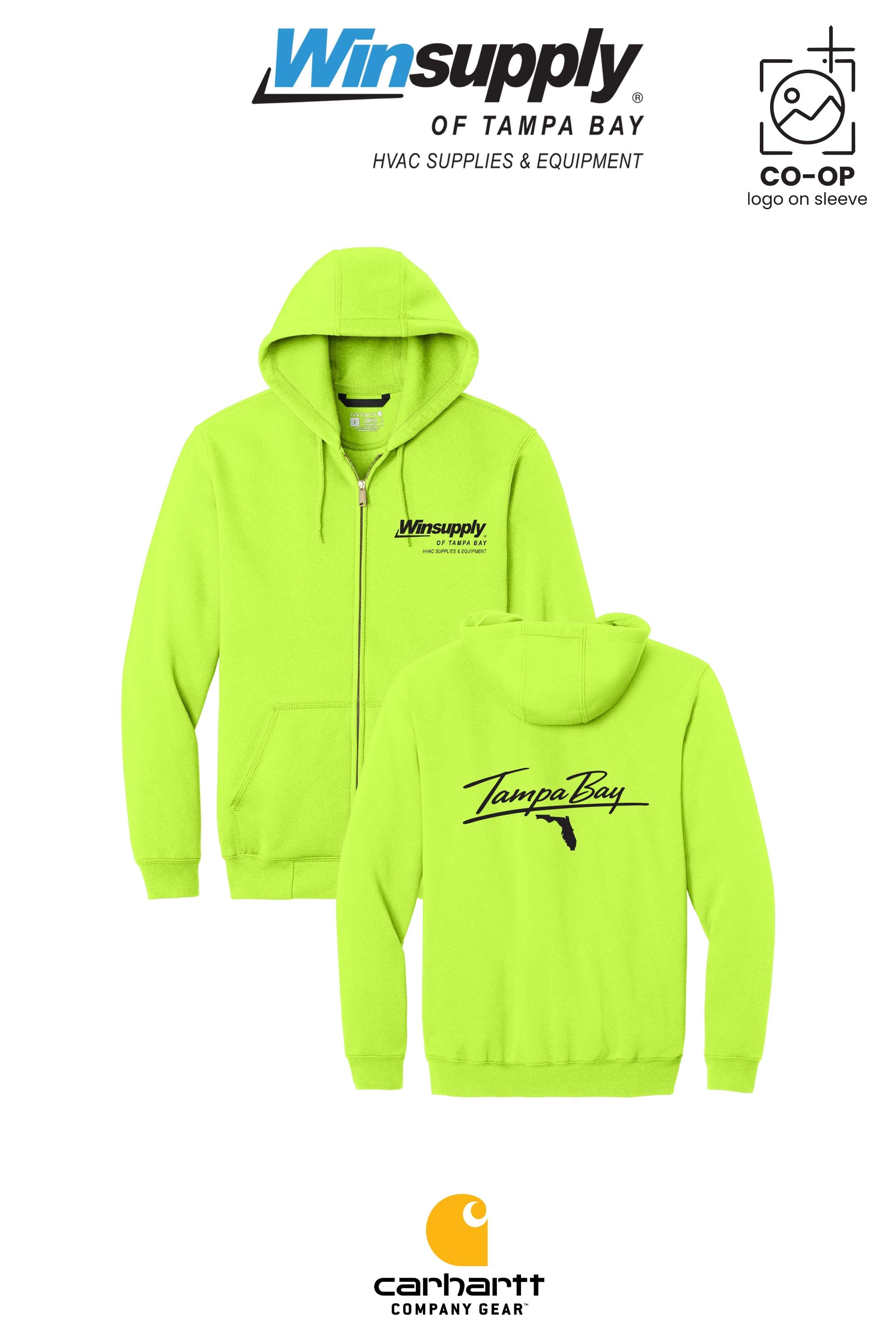 Carhartt® Midweight Hooded Zip-Front Sweatshirt - Winsupply of Tampa Bay