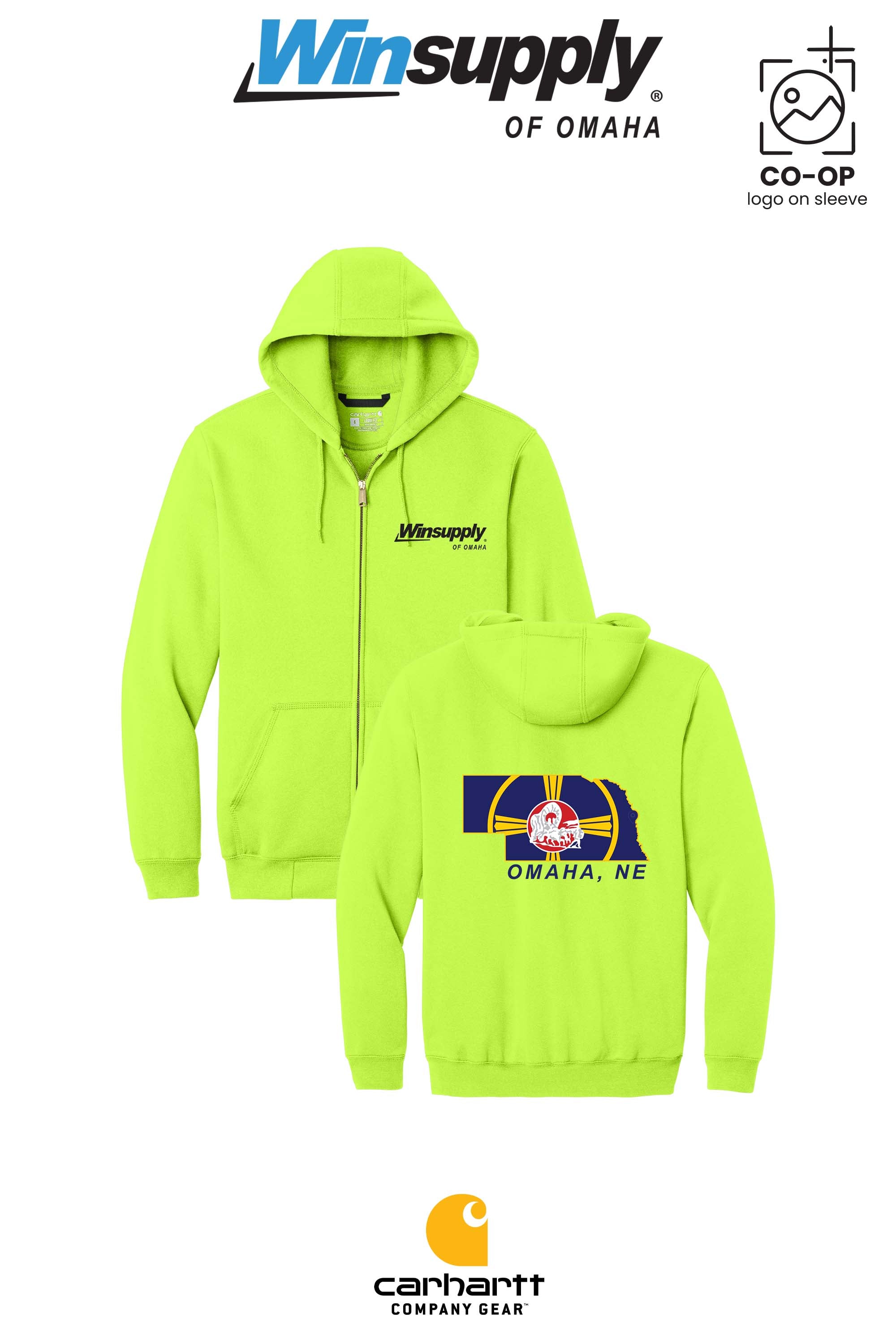 Carhartt® Midweight Hooded Zip-Front Sweatshirt - Winsupply of Omaha