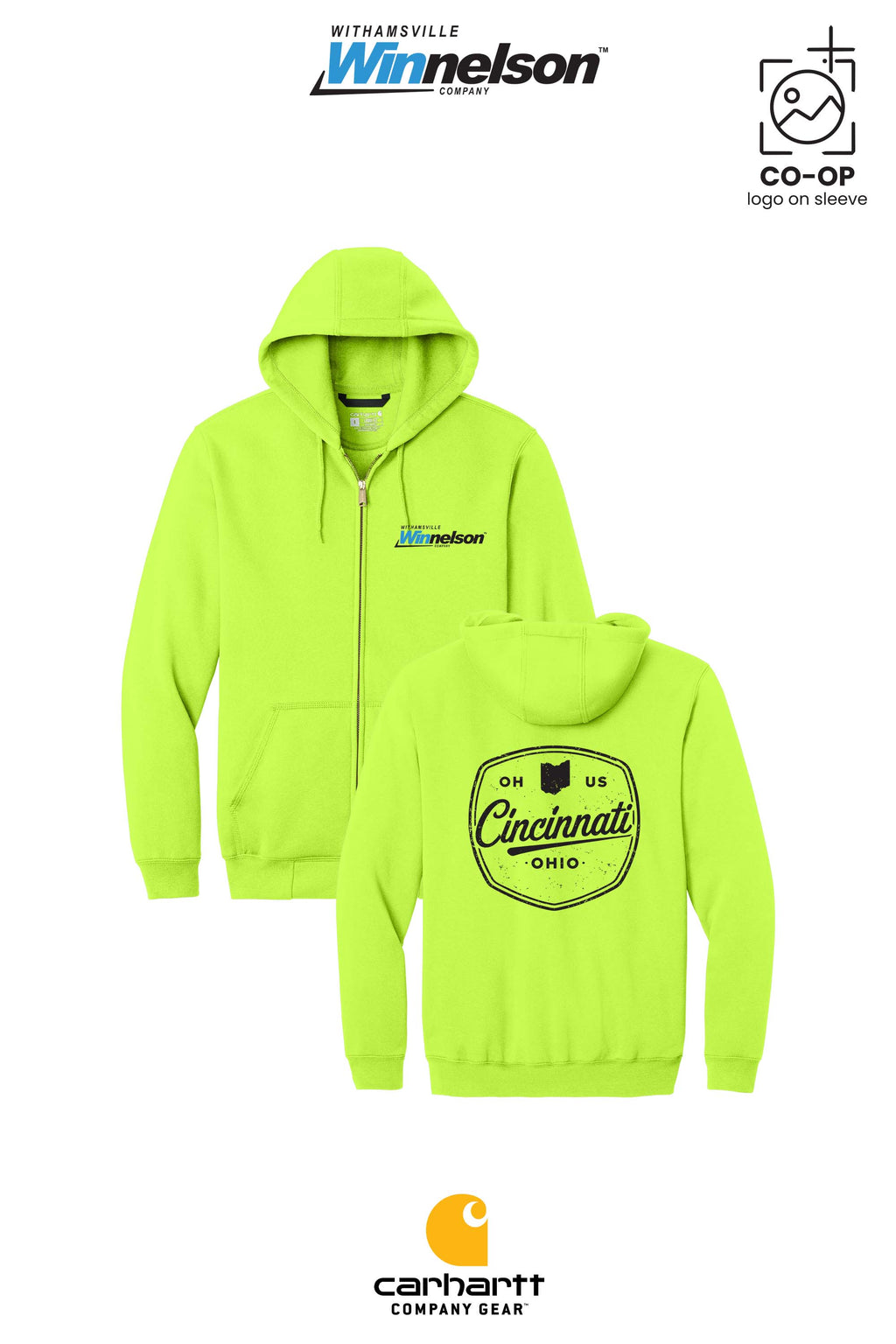 Carhartt® Midweight Hooded Zip-Front Sweatshirt - Withamsville Winnelson