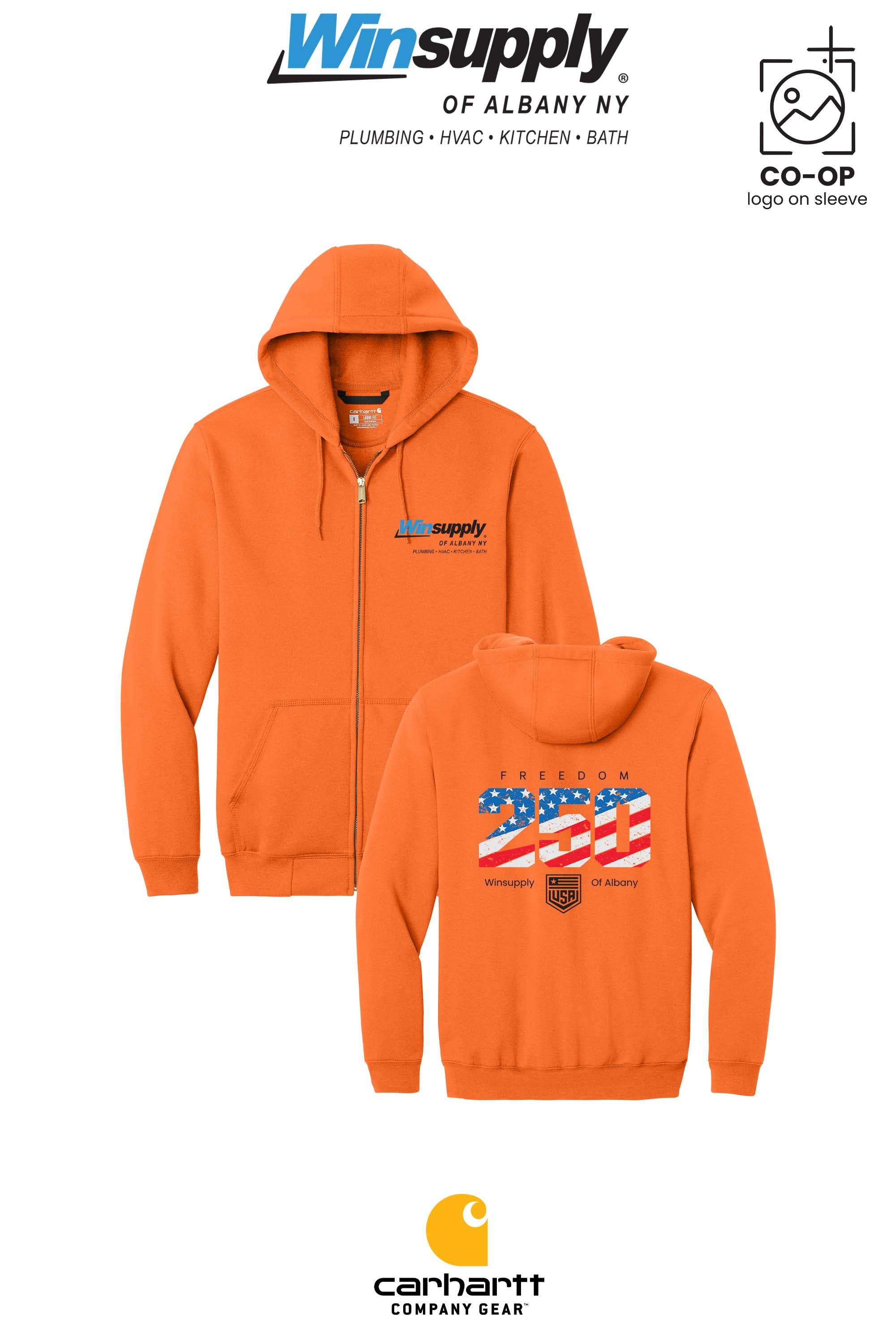Carhartt® Midweight Hooded Zip-Front Sweatshirt - Winsupply of Albany NY