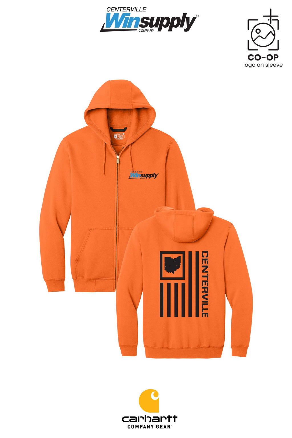 Carhartt® Midweight Hooded Zip-Front Sweatshirt - Winsupply Centerville OH
