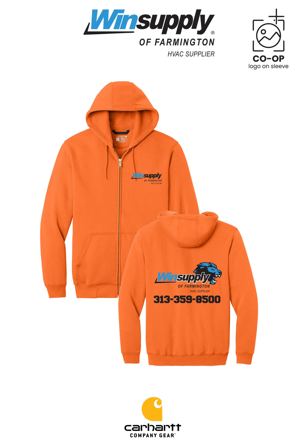 Carhartt® Midweight Hooded Zip-Front Sweatshirt - Winsupply of Farmington