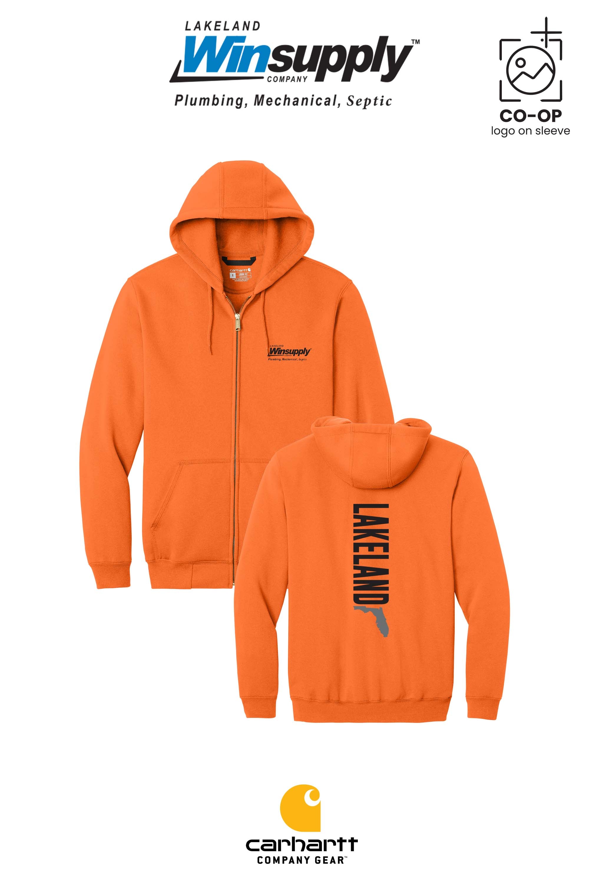 Carhartt® Midweight Hooded Zip-Front Sweatshirt - Lakeland Winsupply