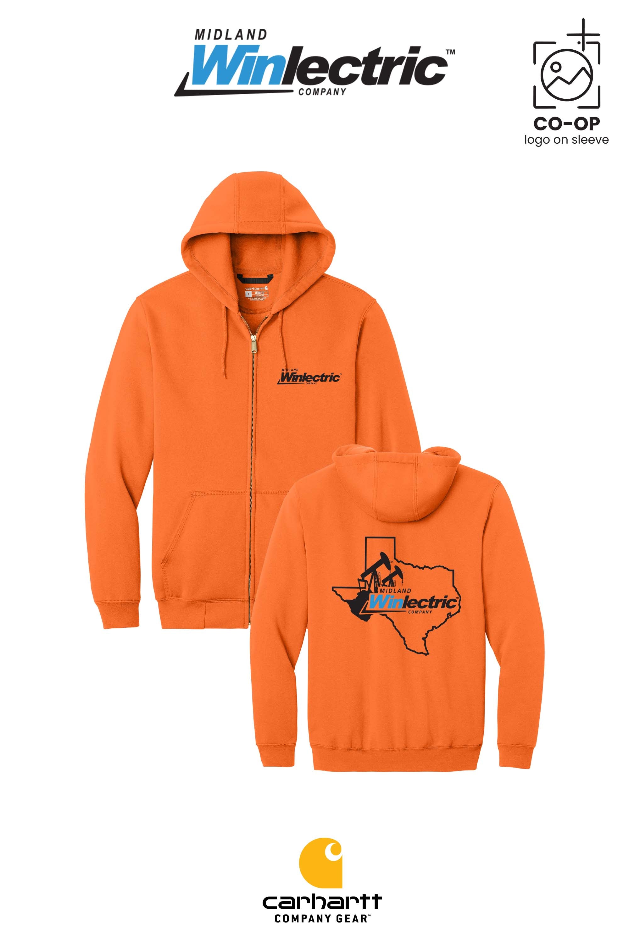 Carhartt® Midweight Hooded Zip-Front Sweatshirt - Winlectric of Midland