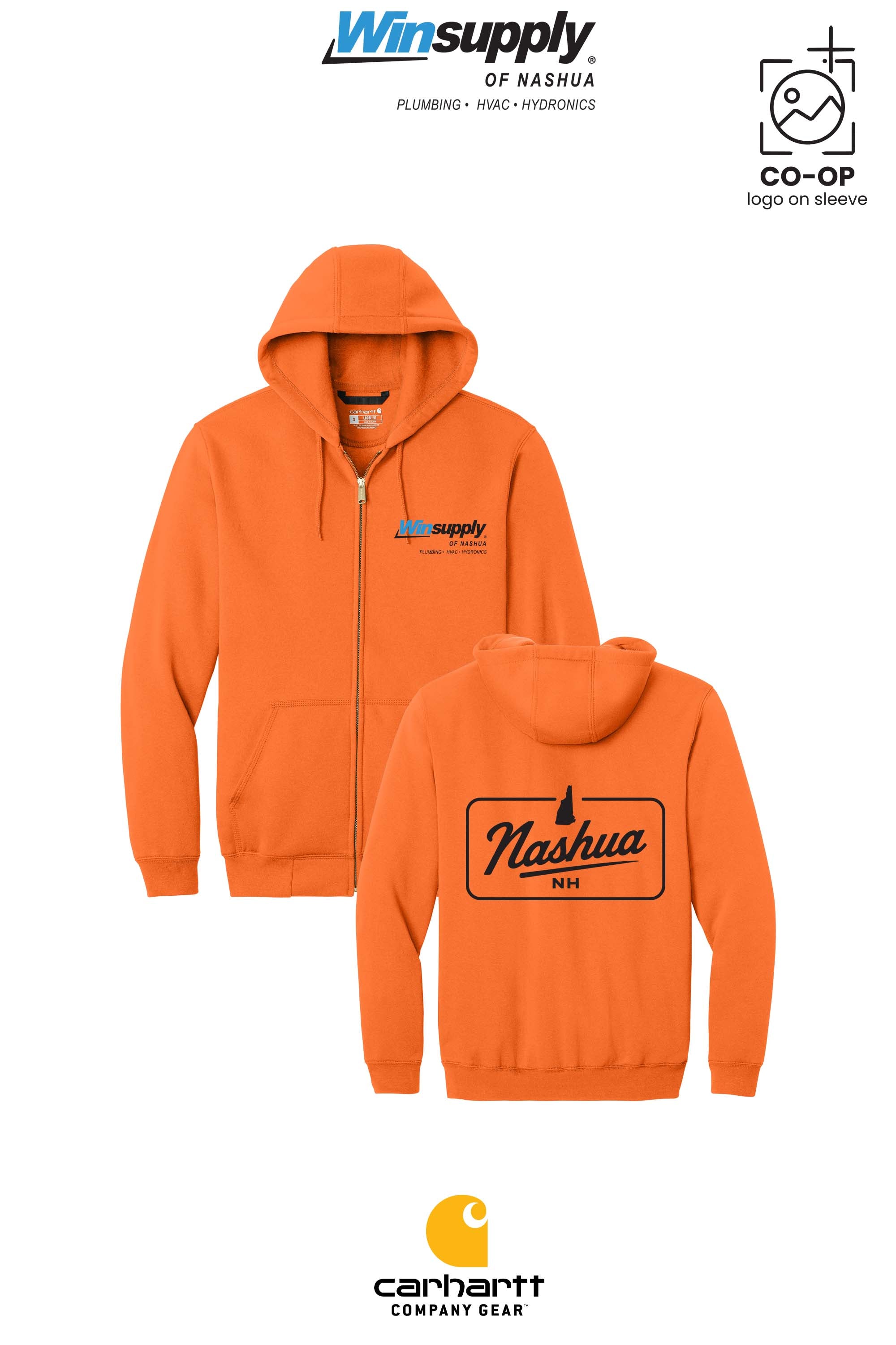 Carhartt® Midweight Hooded Zip-Front Sweatshirt - Winsupply of Nashua