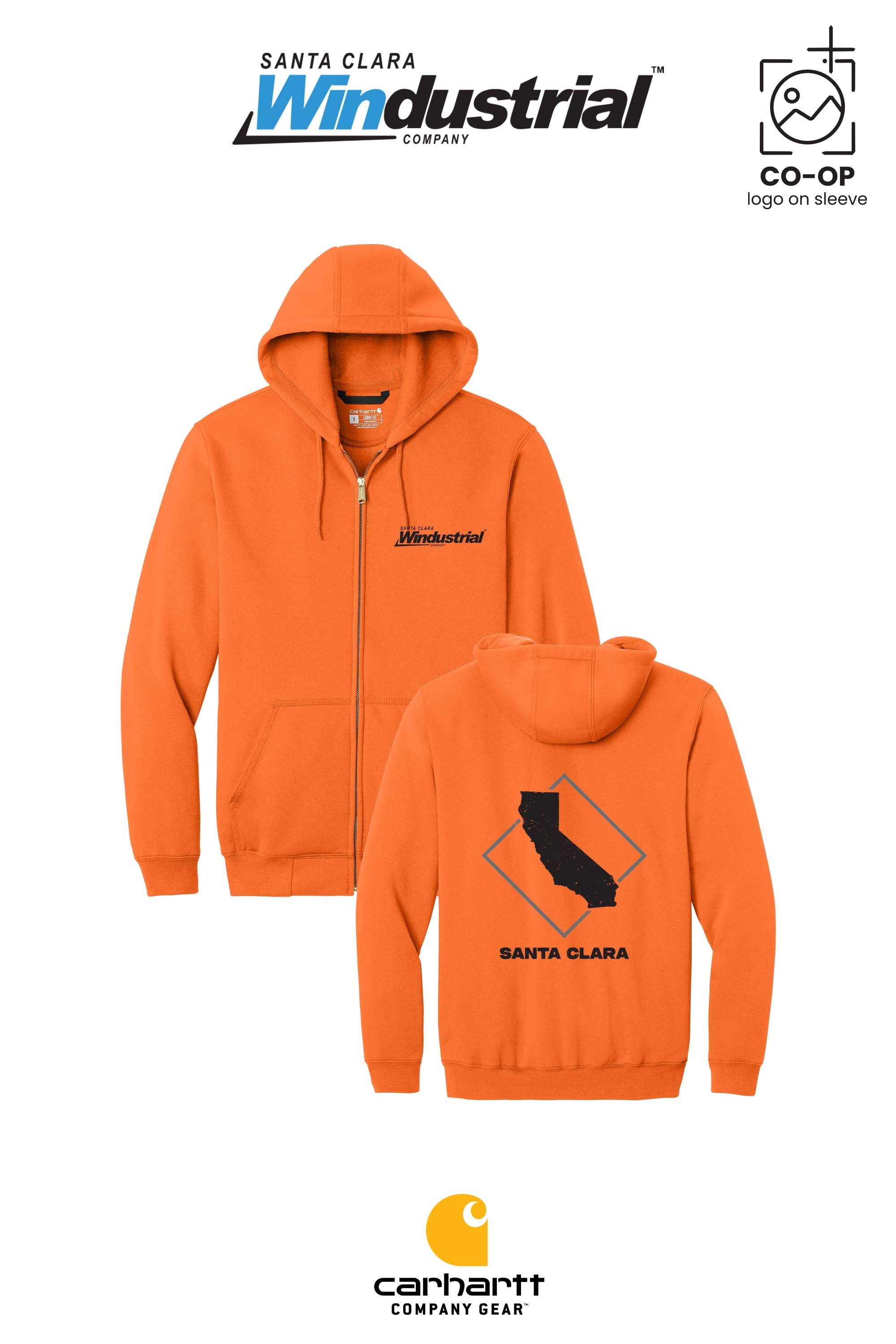 Carhartt® Midweight Hooded Zip-Front Sweatshirt - Santa Clara Windustrial