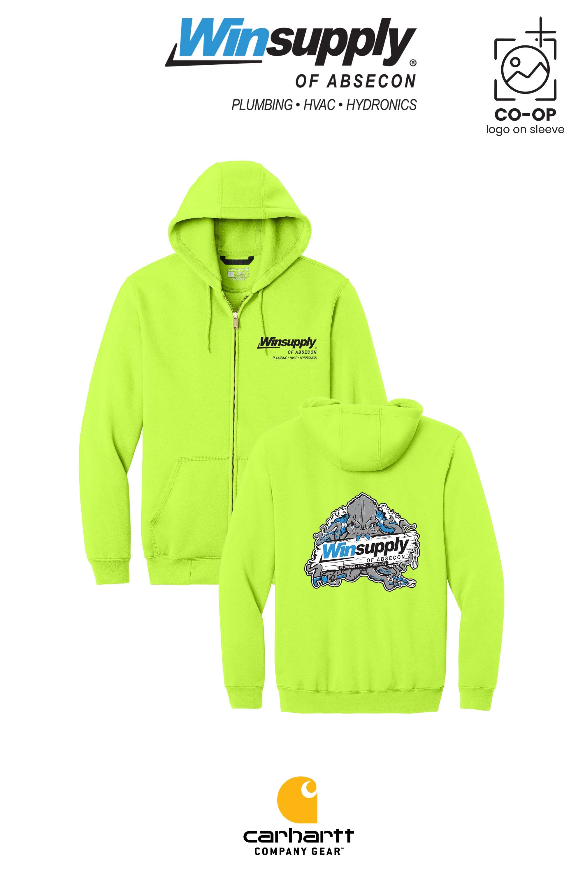 Carhartt® Midweight Hooded Zip-Front Sweatshirt - Winsupply of Absecon