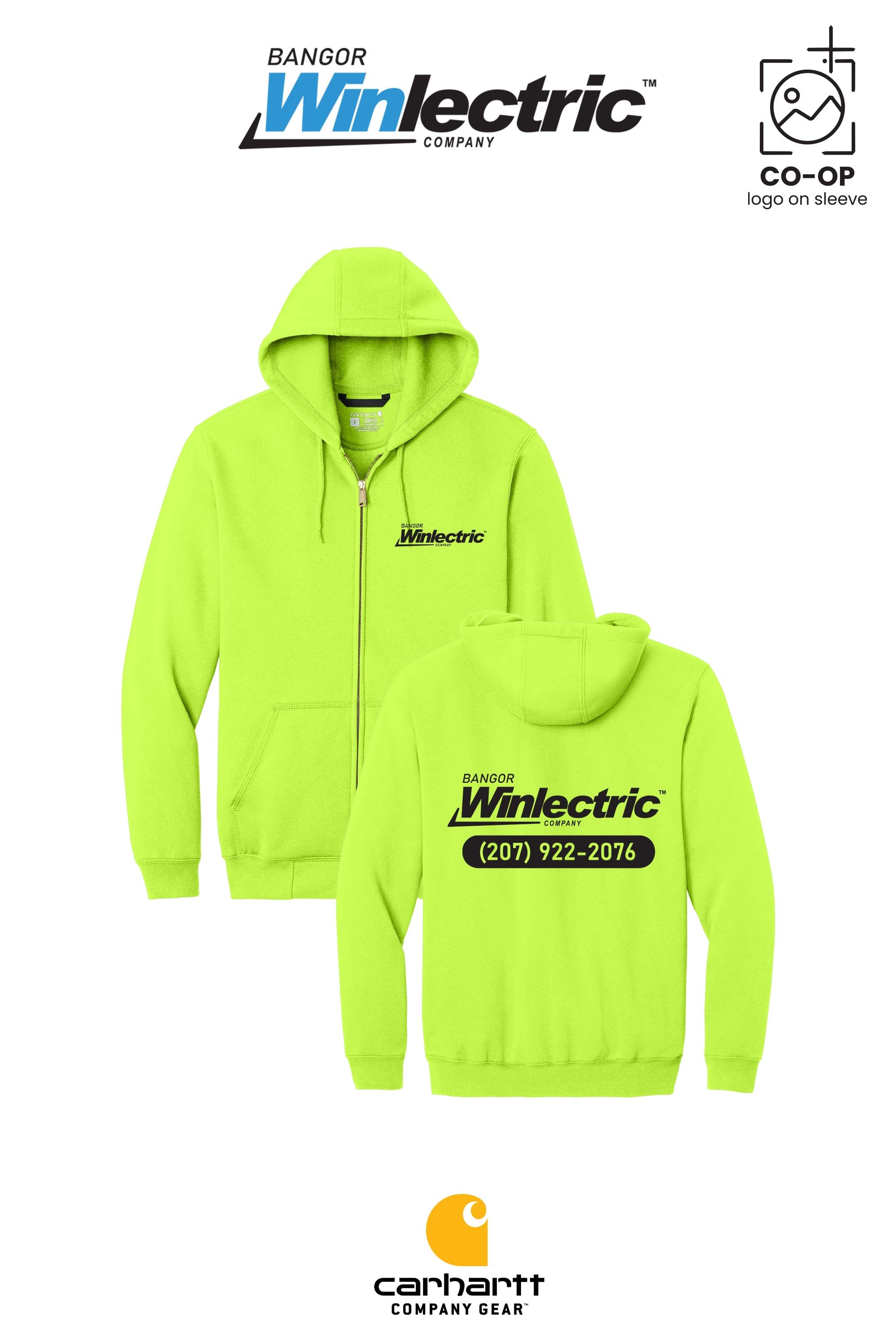Carhartt® Midweight Hooded Zip-Front Sweatshirt - Winlectric Bangor