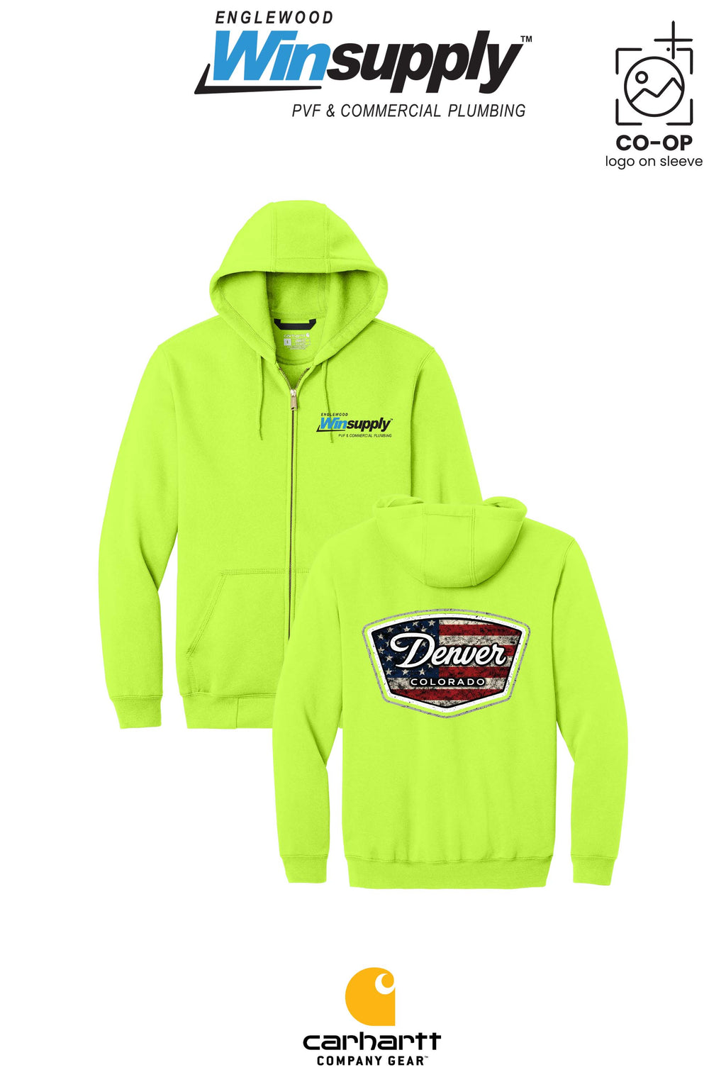 Carhartt® Midweight Hooded Zip-Front Sweatshirt - Englewood Winsupply