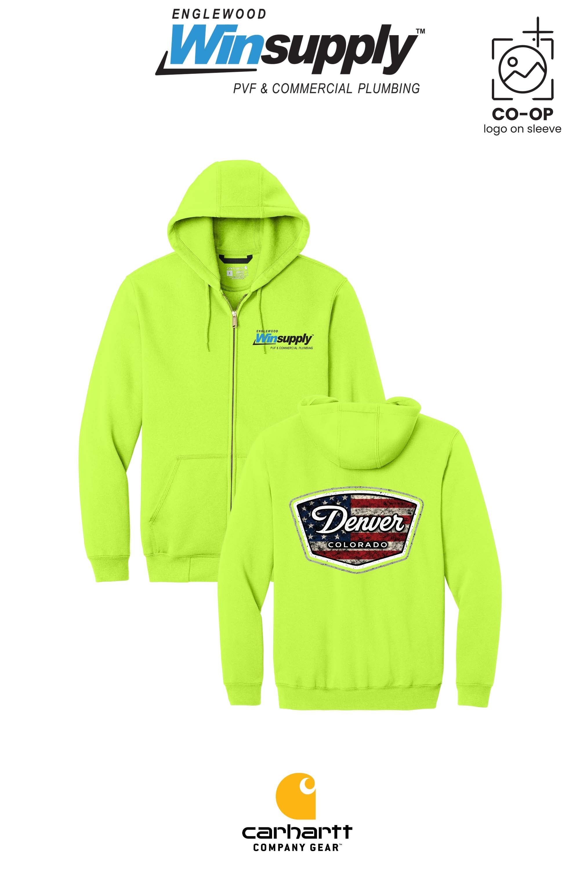 Carhartt® Midweight Hooded Zip-Front Sweatshirt - Englewood Winsupply