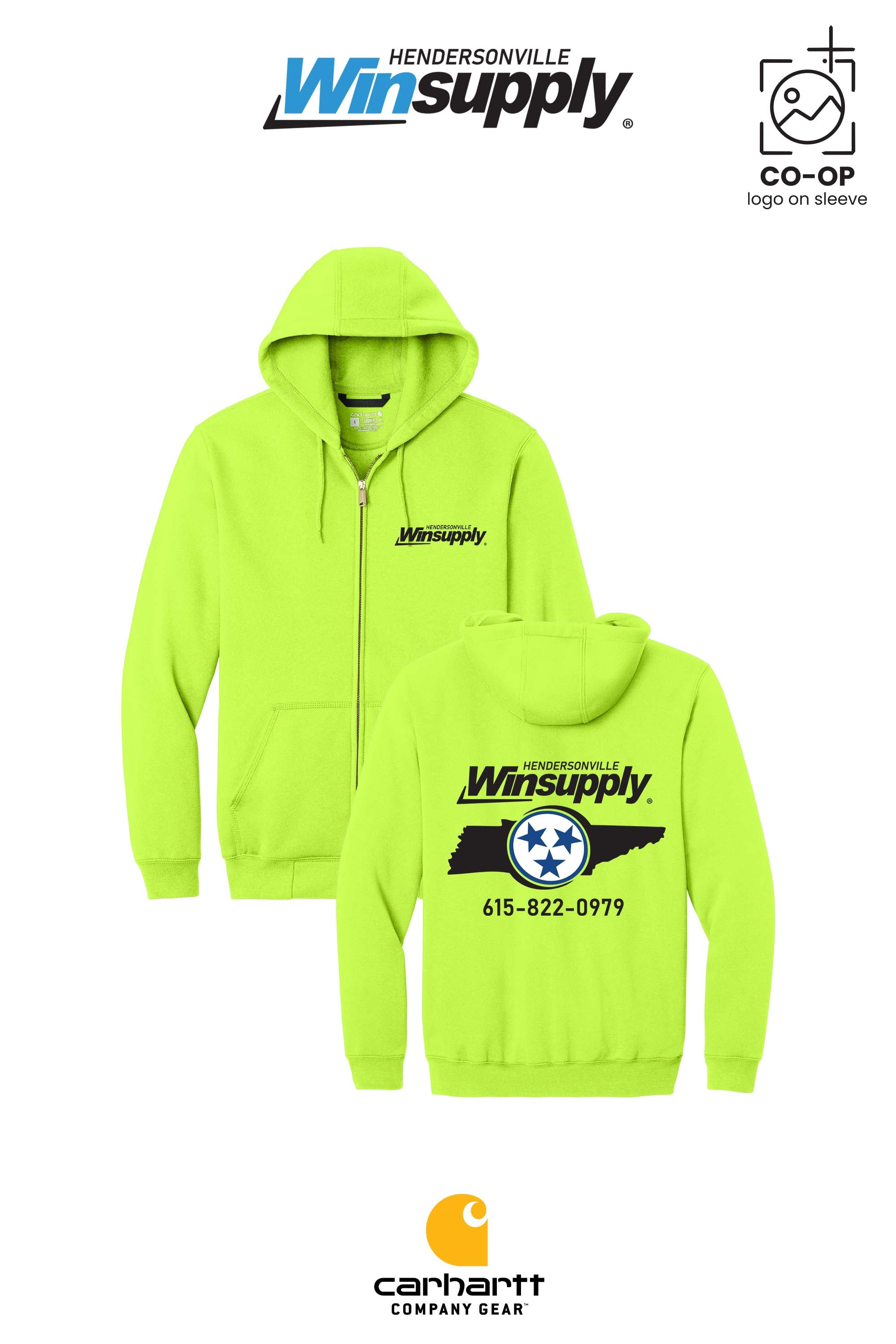 Carhartt® Midweight Hooded Zip-Front Sweatshirt - Winsupply of Hendersonville