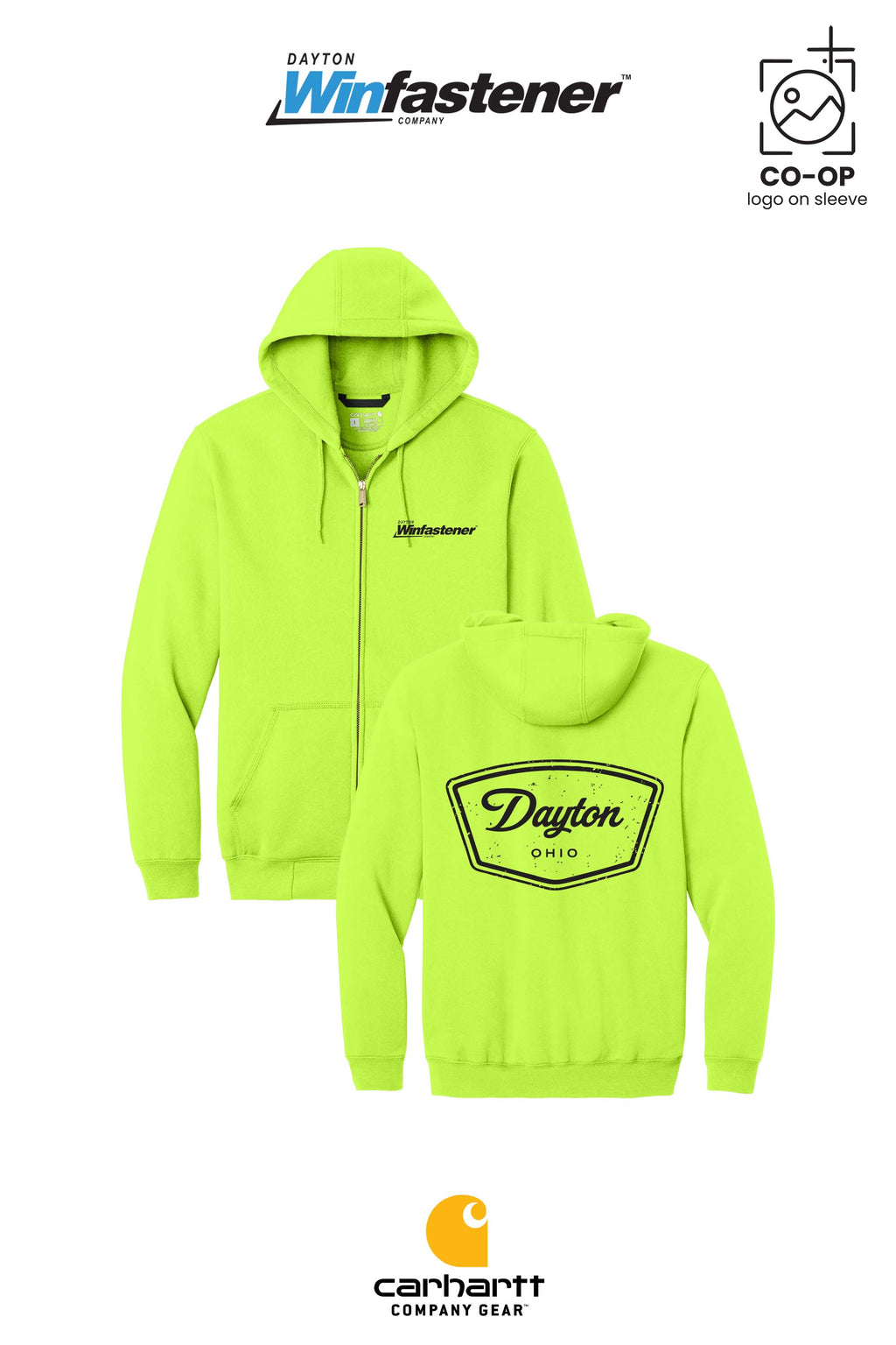 Carhartt® Midweight Hooded Zip-Front Sweatshirt - Dayton Winfastener