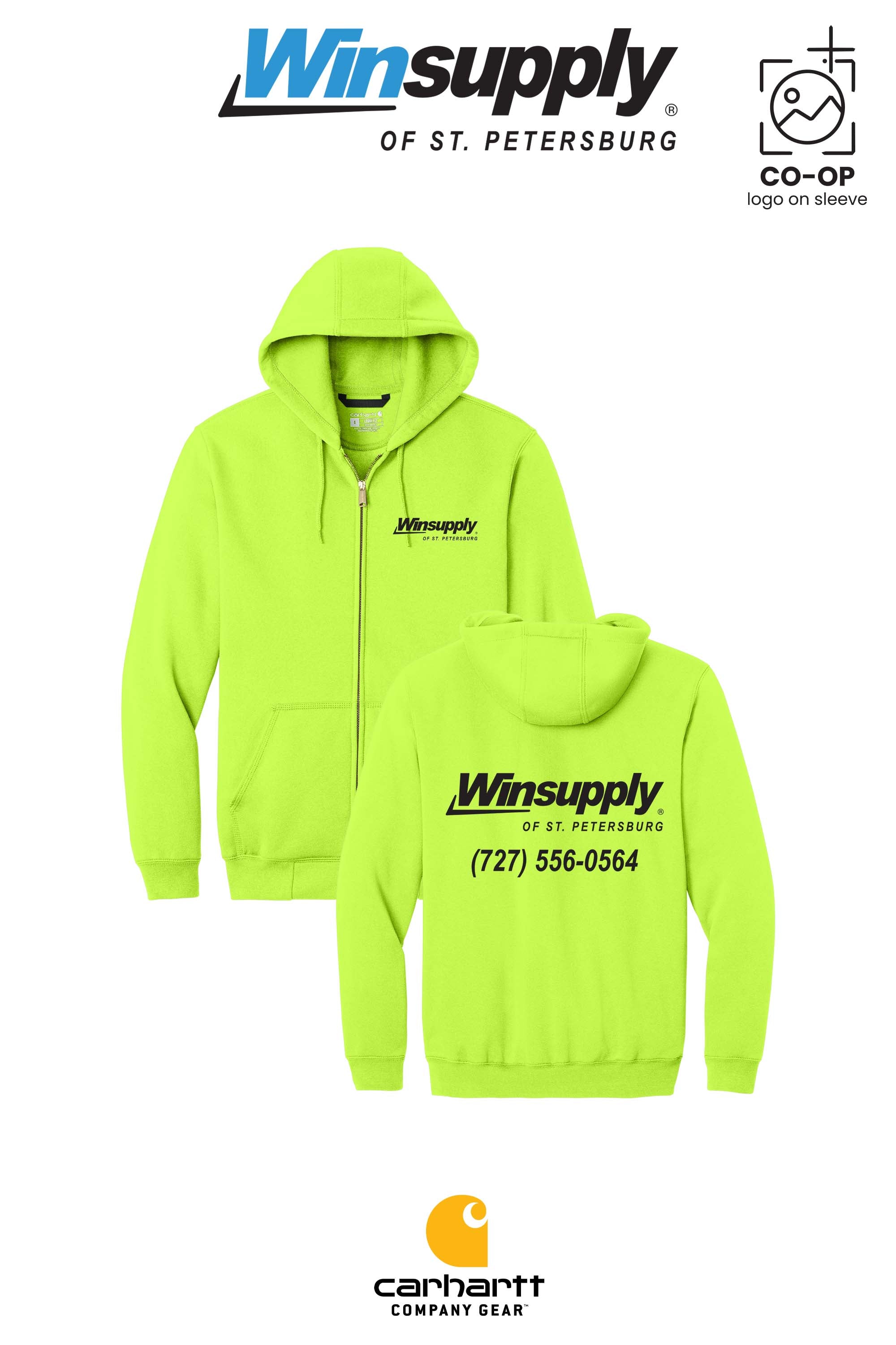 Carhartt® Midweight Hooded Zip-Front Sweatshirt - Winsupply of St. Petersburg