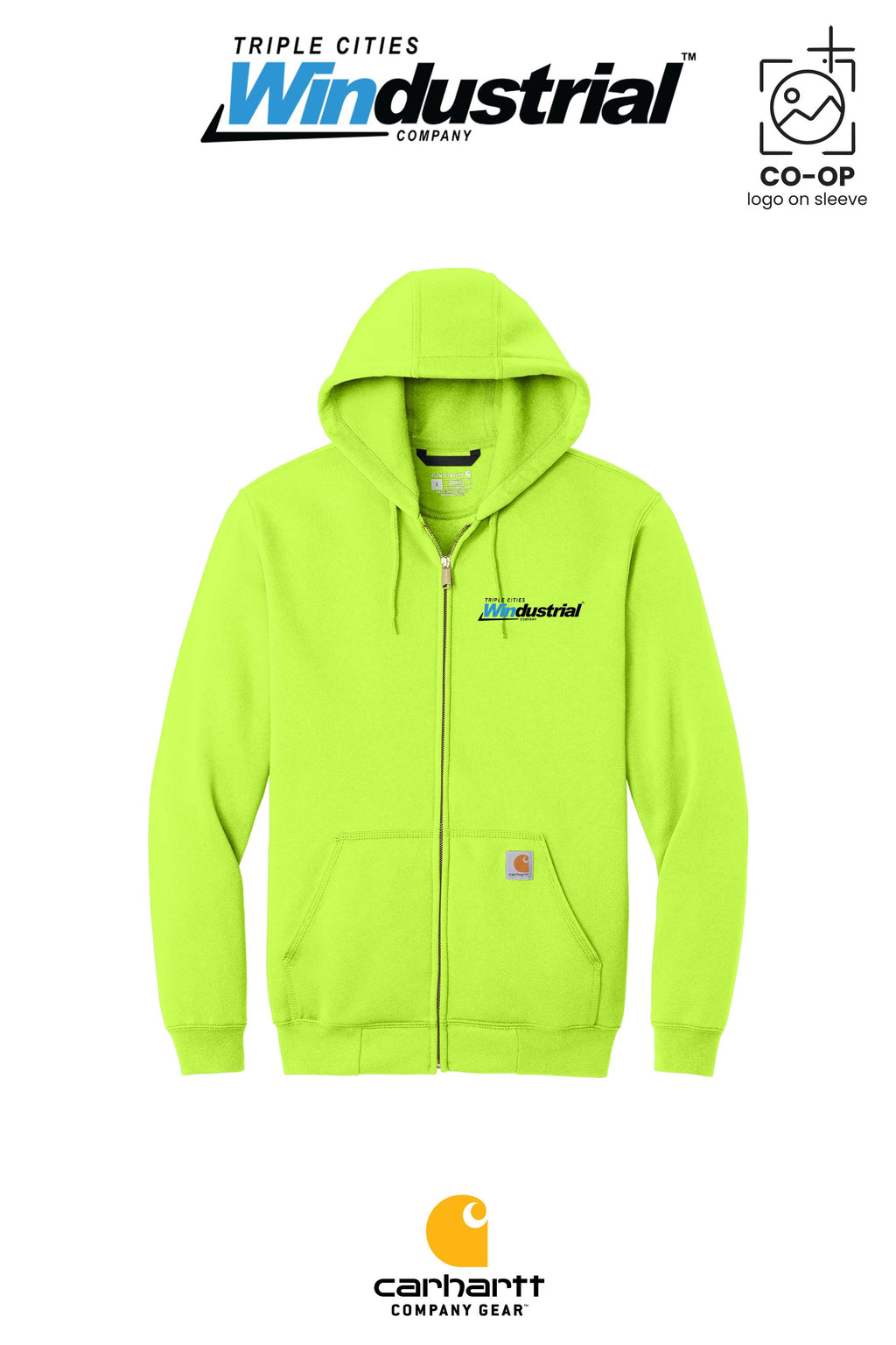 Carhartt® Midweight Hooded Zip-Front Sweatshirt - Windustrial Triple Cities (Left Chest Only)