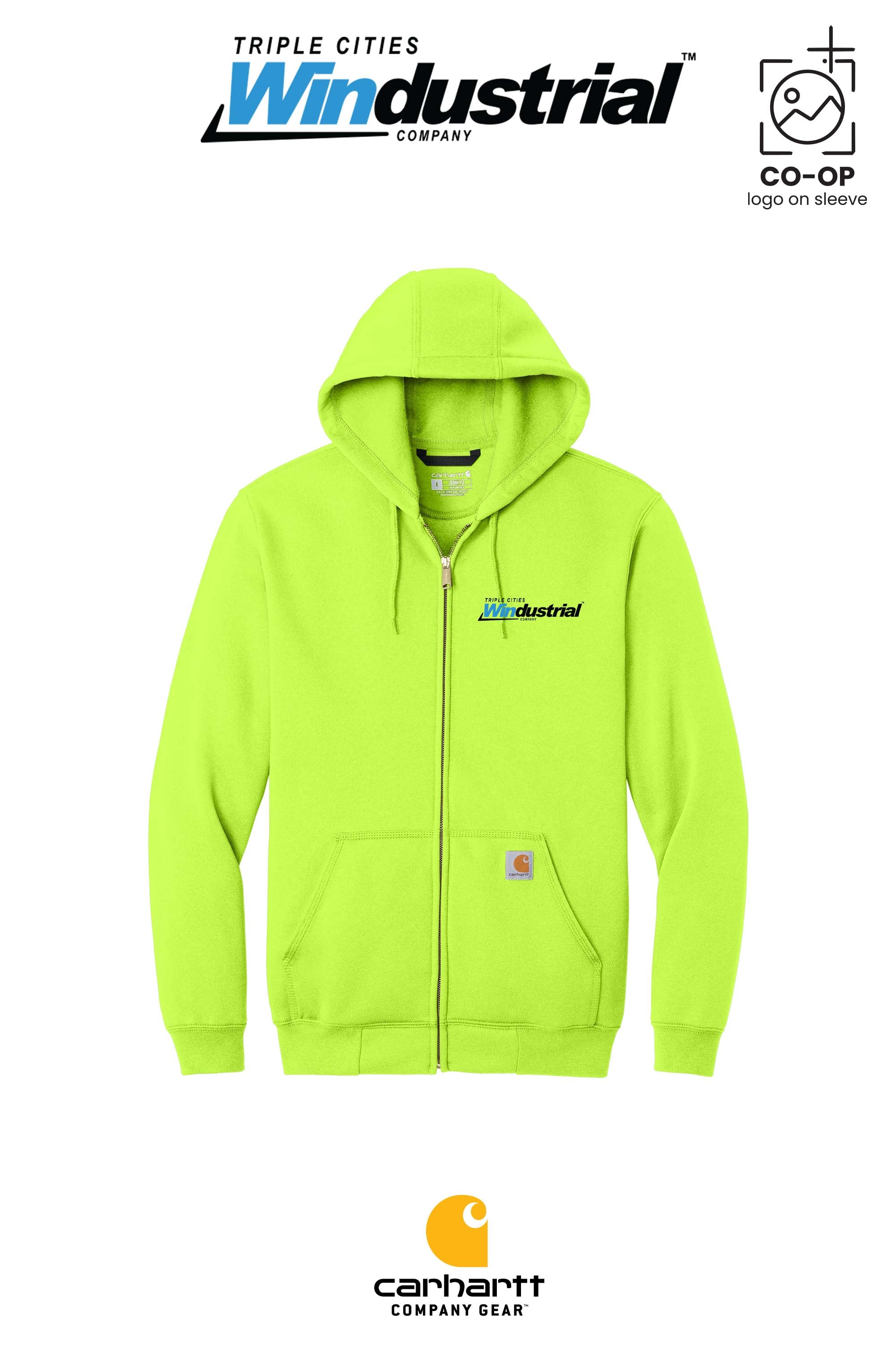 Carhartt® Midweight Hooded Zip-Front Sweatshirt - Windustrial Triple Cities (Left Chest Only)