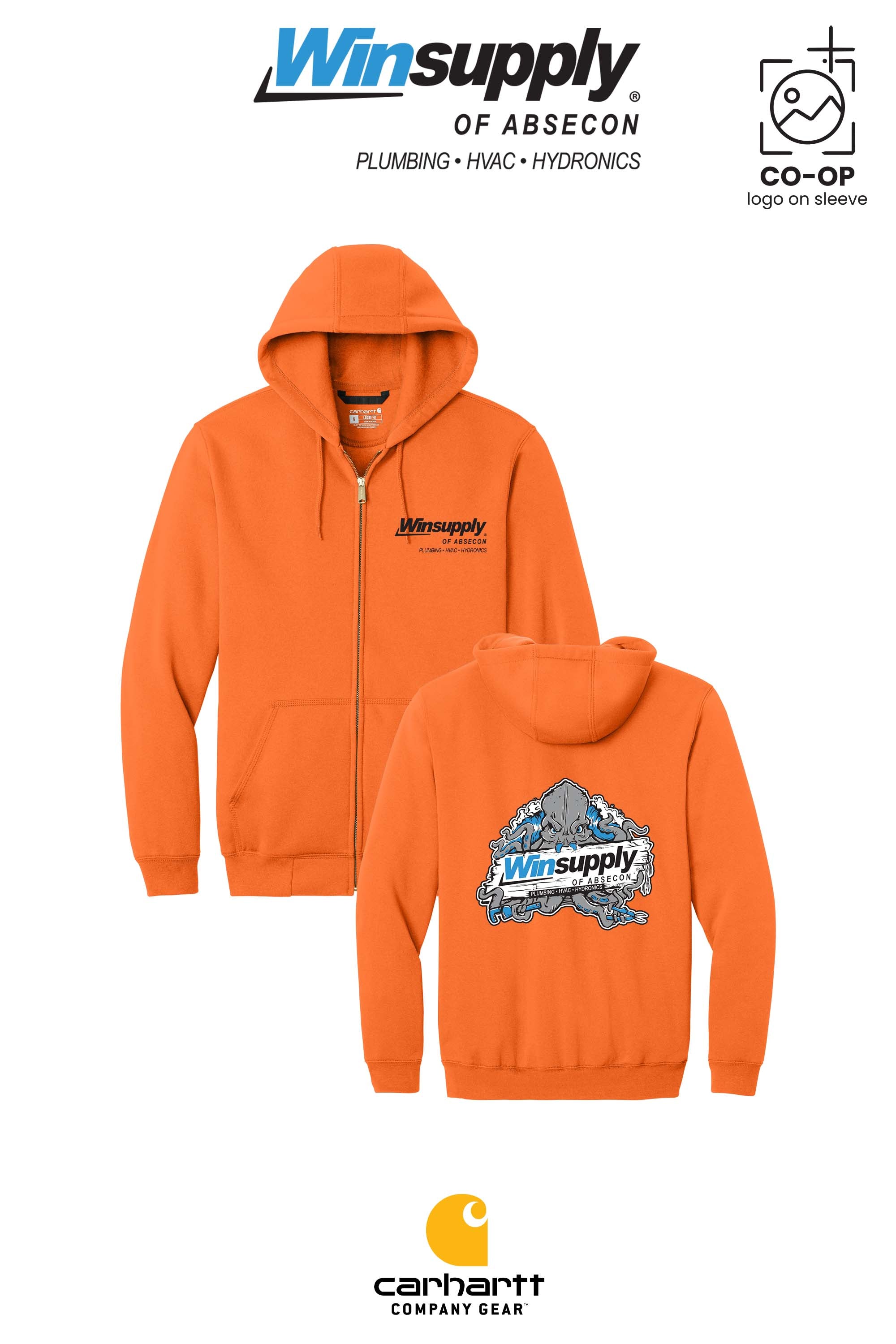 Carhartt® Midweight Hooded Zip-Front Sweatshirt - Winsupply of Absecon