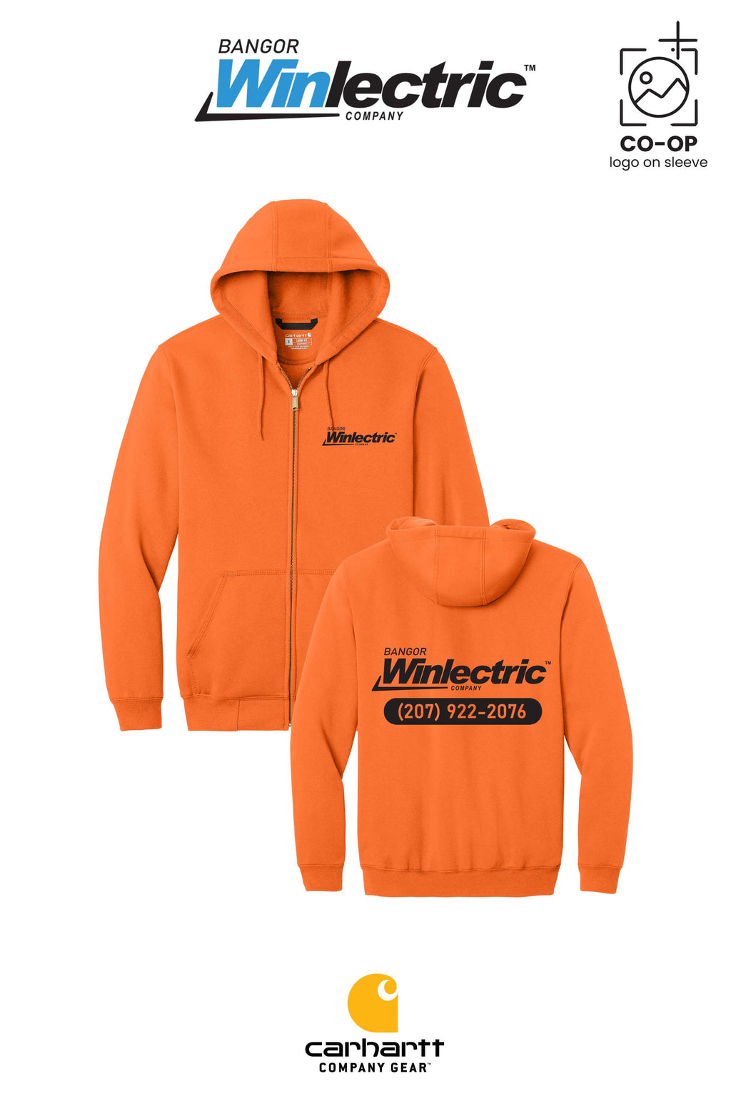 Carhartt® Midweight Hooded Zip-Front Sweatshirt - Winlectric Bangor