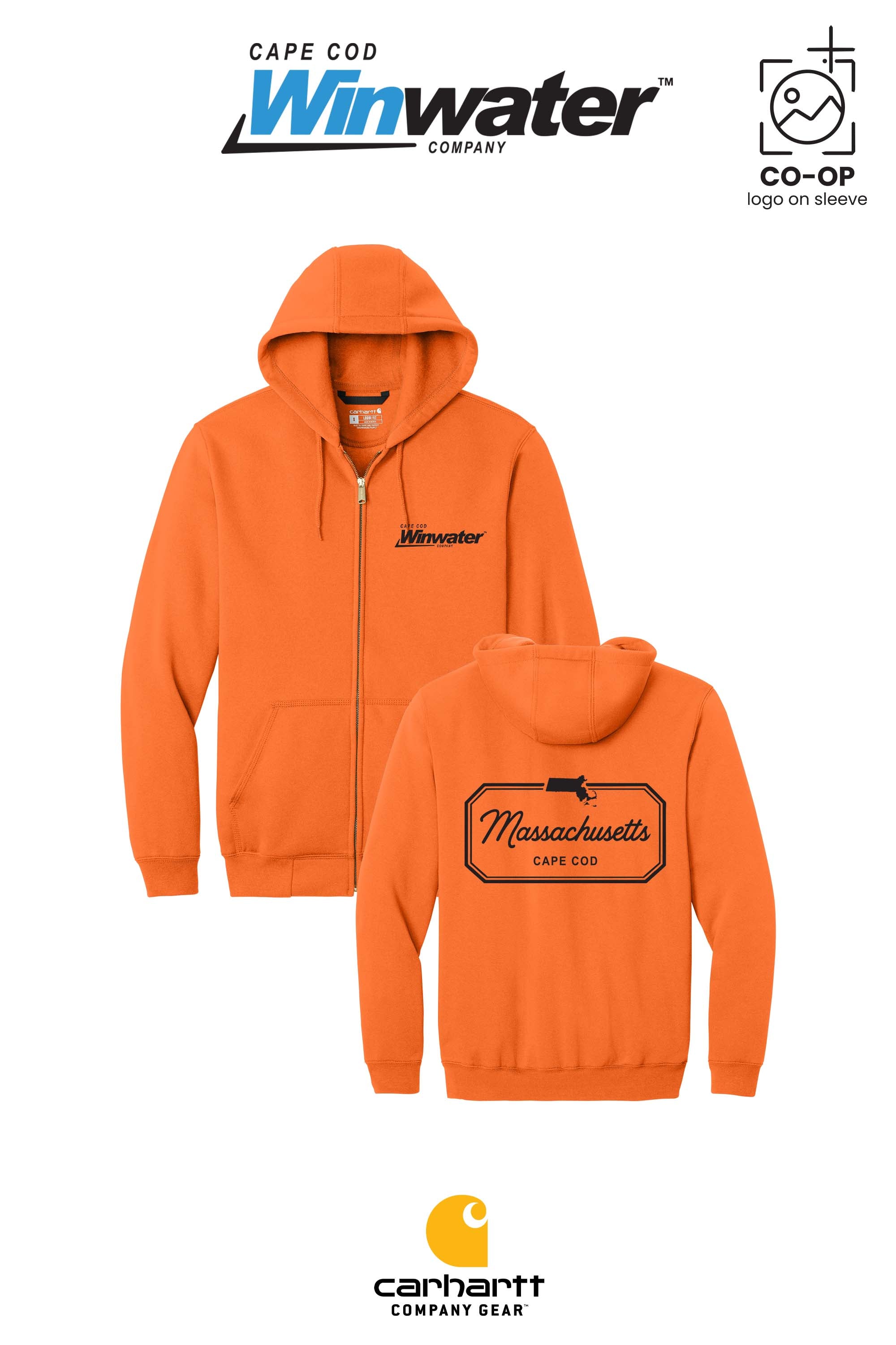 Carhartt® Midweight Hooded Zip-Front Sweatshirt - Winwater Cape Cod