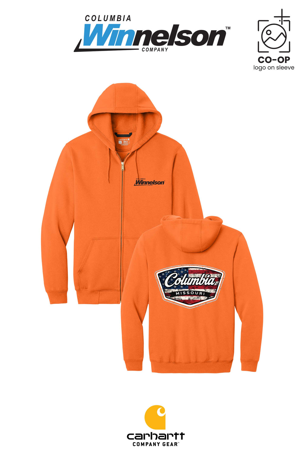 Carhartt® Midweight Hooded Zip-Front Sweatshirt - Columbia MO Winnelson