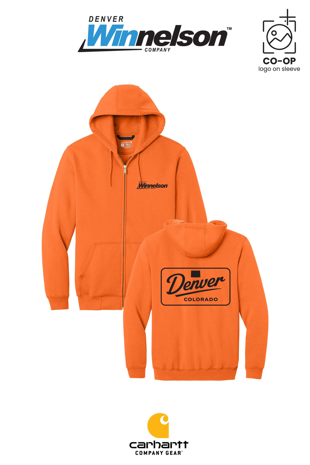 Carhartt® Midweight Hooded Zip-Front Sweatshirt - Denver Winnelson