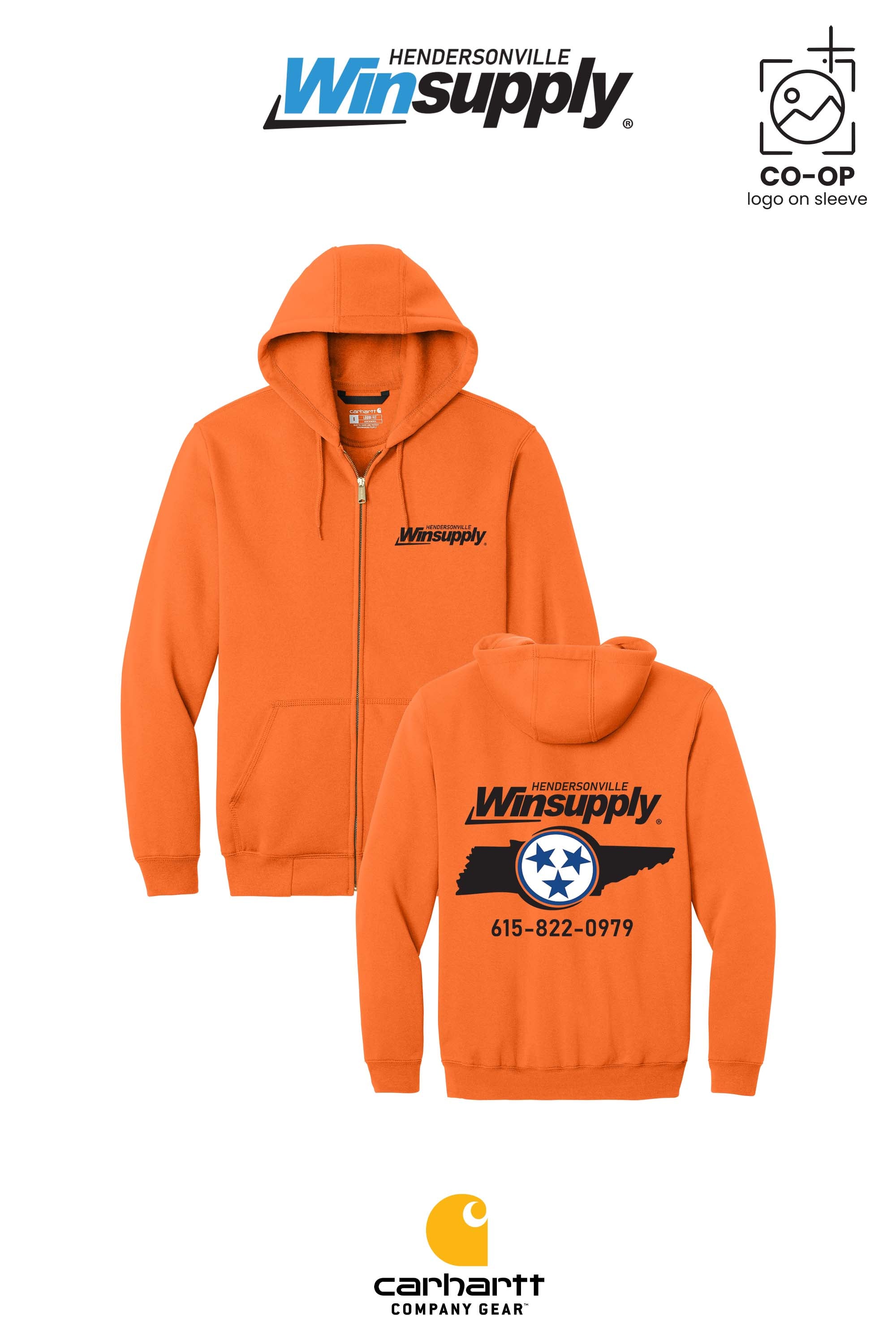 Carhartt® Midweight Hooded Zip-Front Sweatshirt - Winsupply of Hendersonville