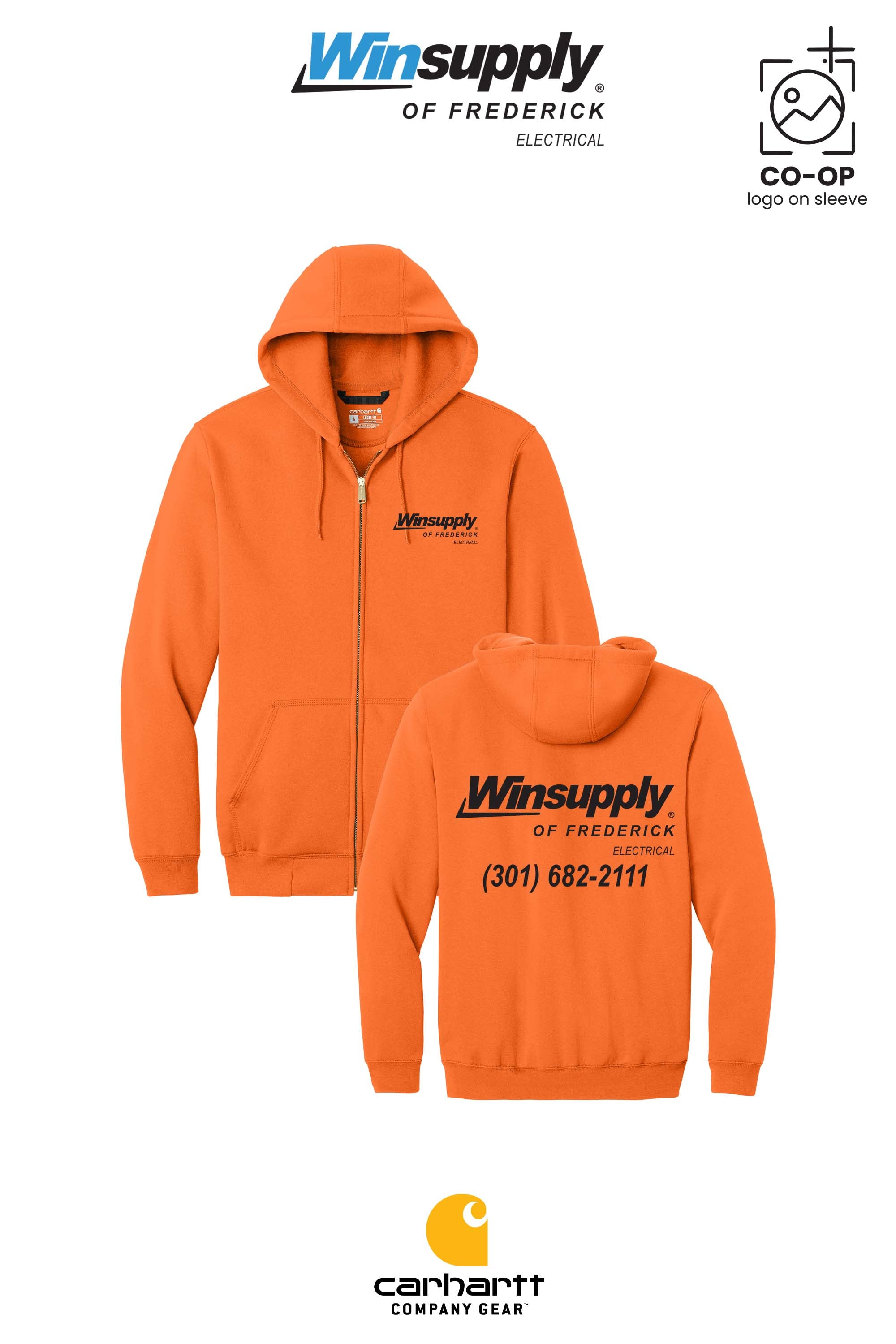 Carhartt® Midweight Hooded Zip-Front Sweatshirt - Winsupply of Frederick