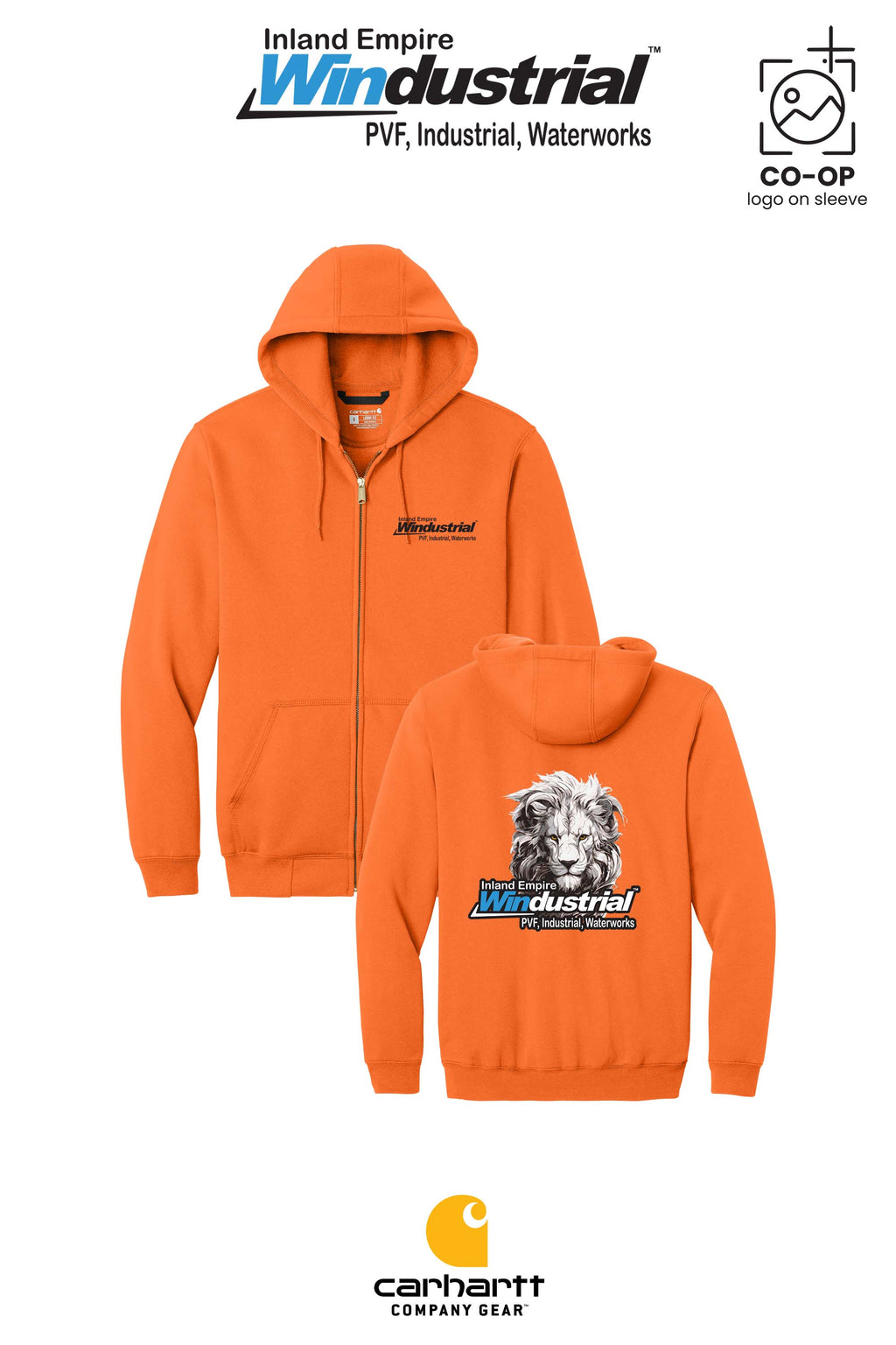 Carhartt® Midweight Hooded Zip-Front Sweatshirt - Inland Empire Windustrial