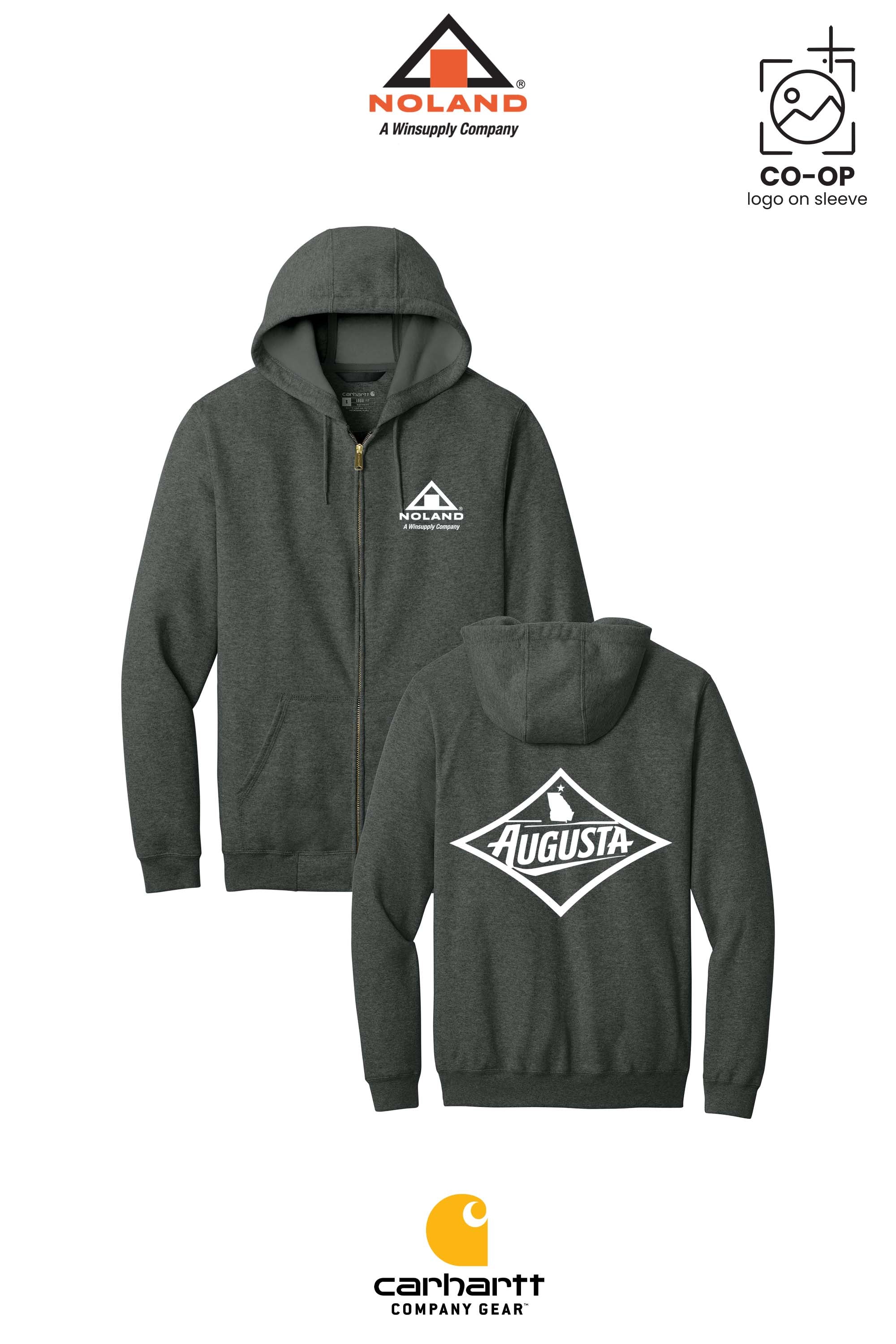 Carhartt® Midweight Hooded Zip-Front Sweatshirt - Noland of Augusta GA