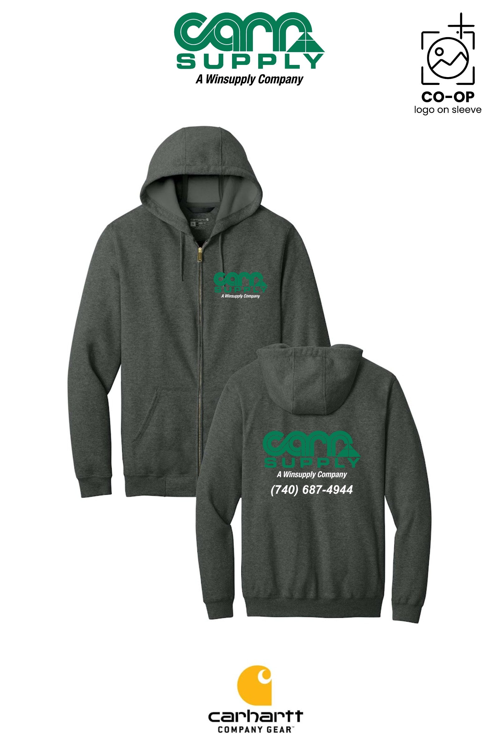 Carhartt® Midweight Hooded Zip-Front Sweatshirt - Carr Supply - Lancaster
